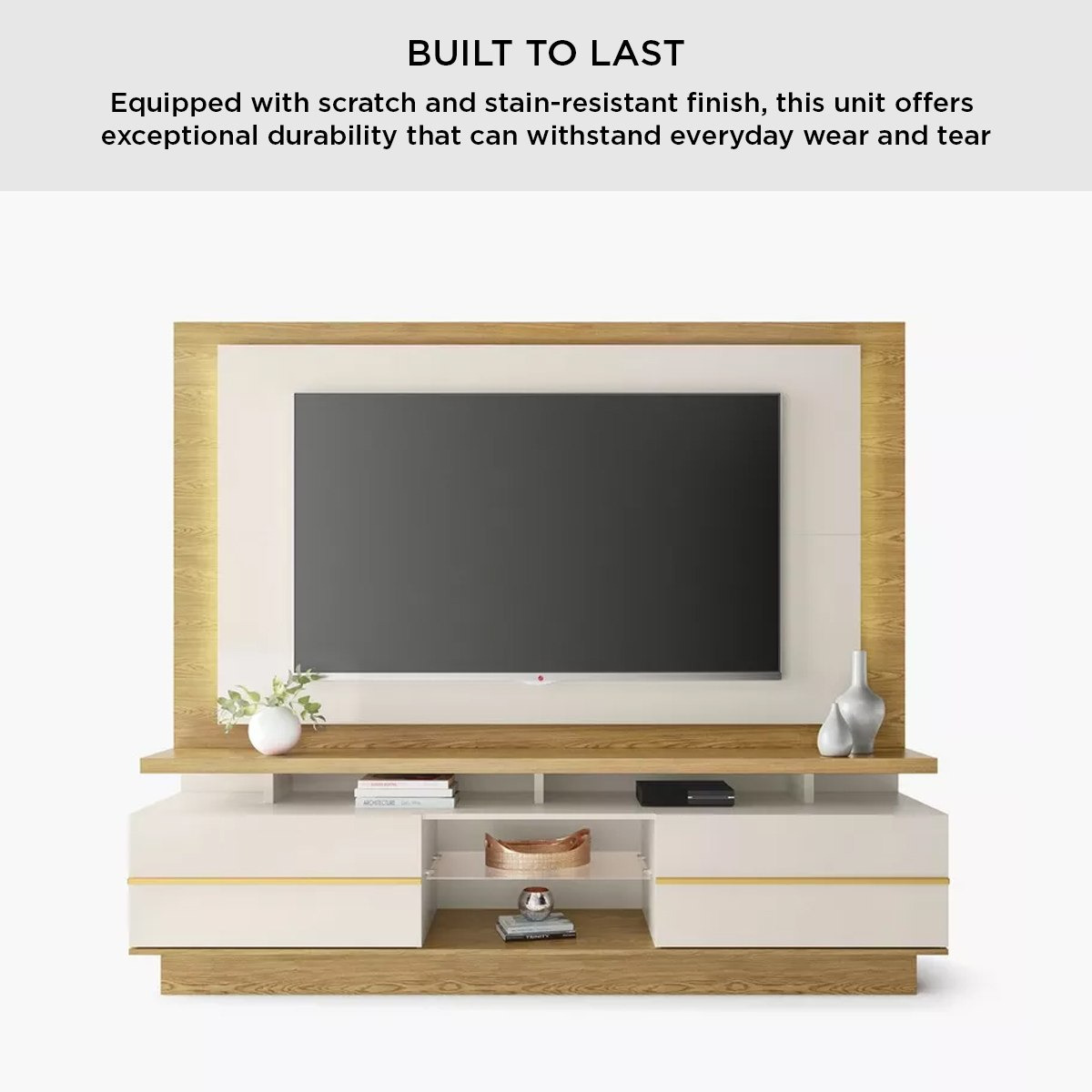 وحدة حائط لأجهزة تلفاز حتى 75 بوصة من أليكس-hbxlivingroom-mediaunitsandstorage-wallunits-image-7