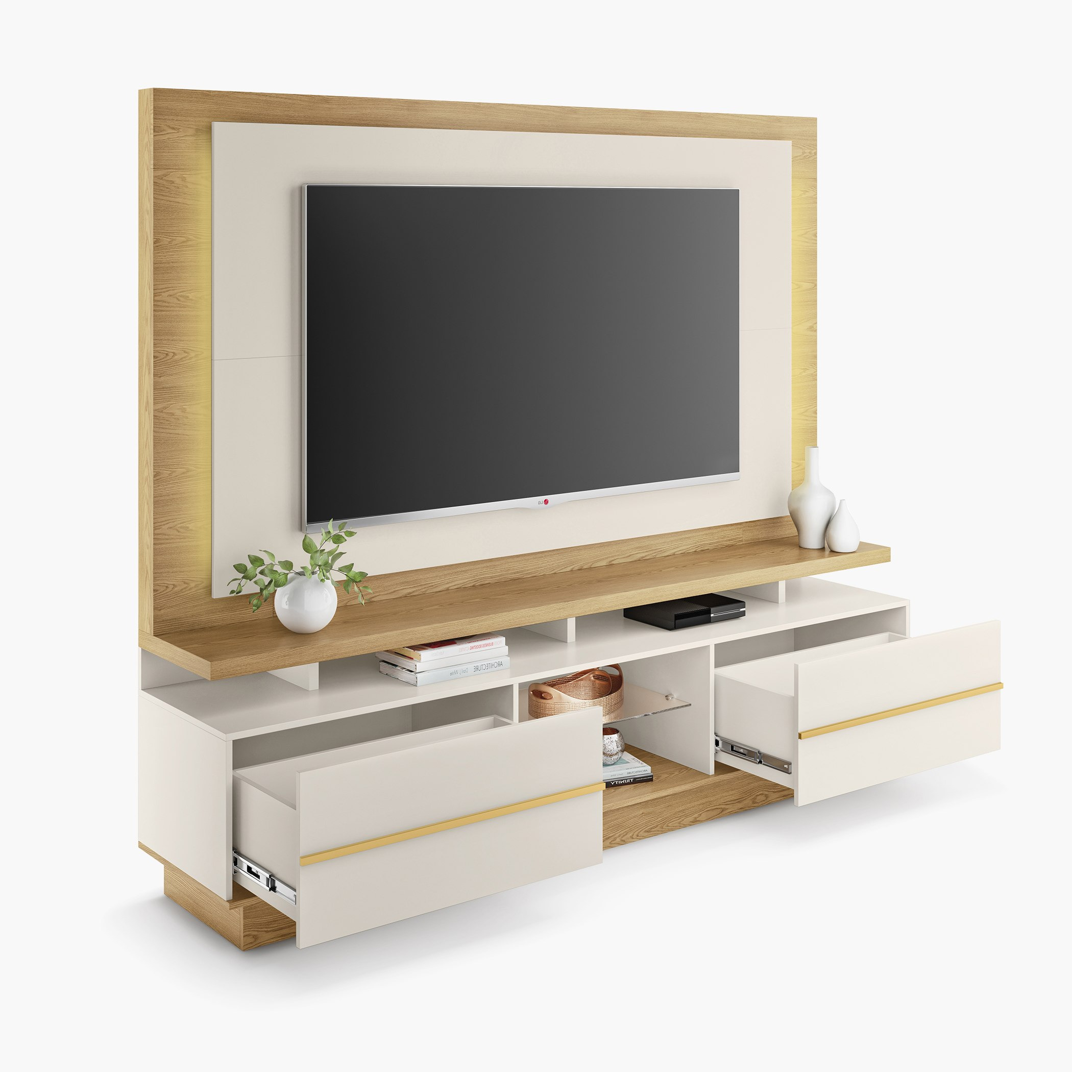وحدة حائط لأجهزة تلفاز حتى 75 بوصة من أليكس-hbxlivingroom-mediaunitsandstorage-wallunits-image-9