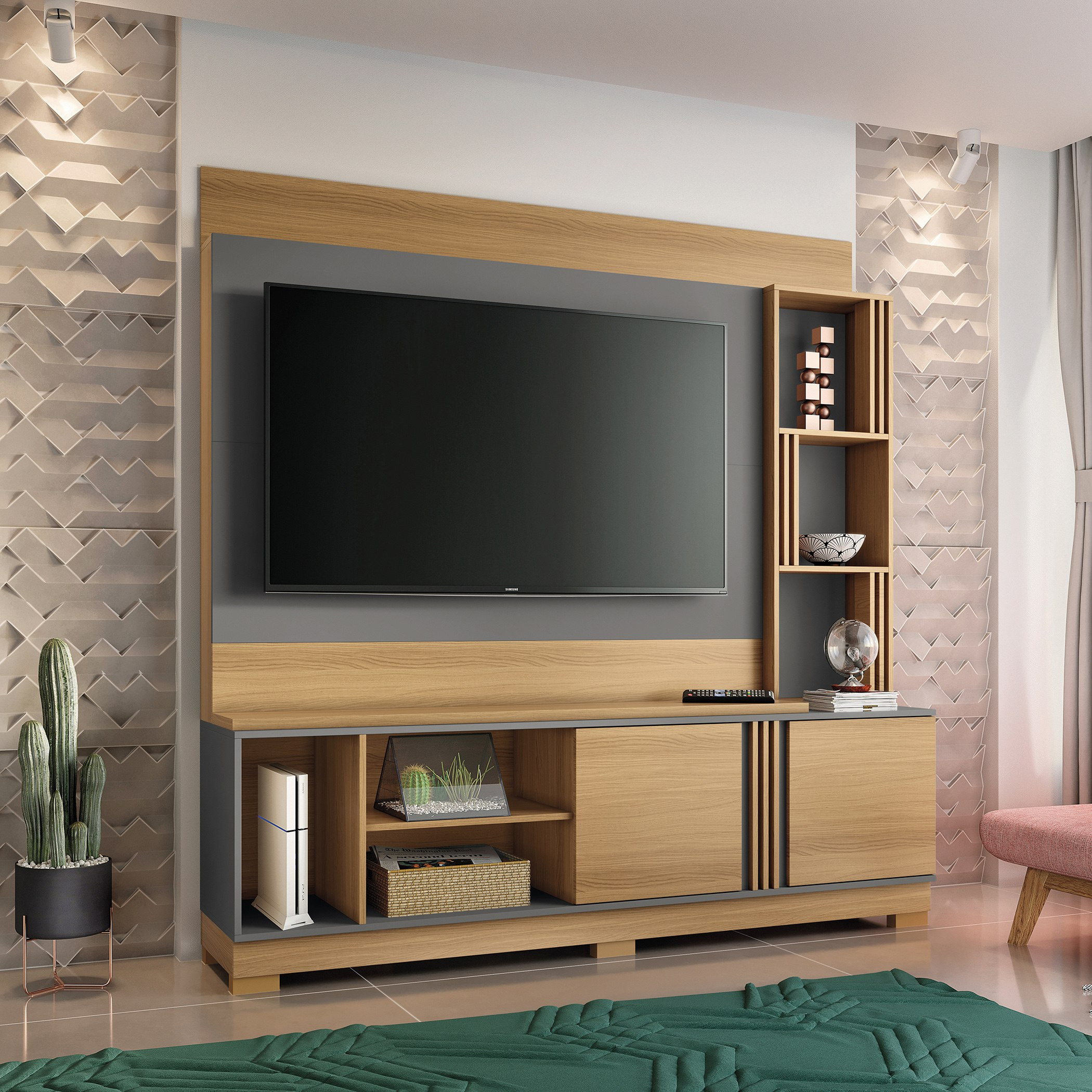 وحدة حائط لأجهزة تلفاز حتى 60 بوصة من تايلر-hbxlivingroom-mediaunitsandstorage-wallunits-image-1