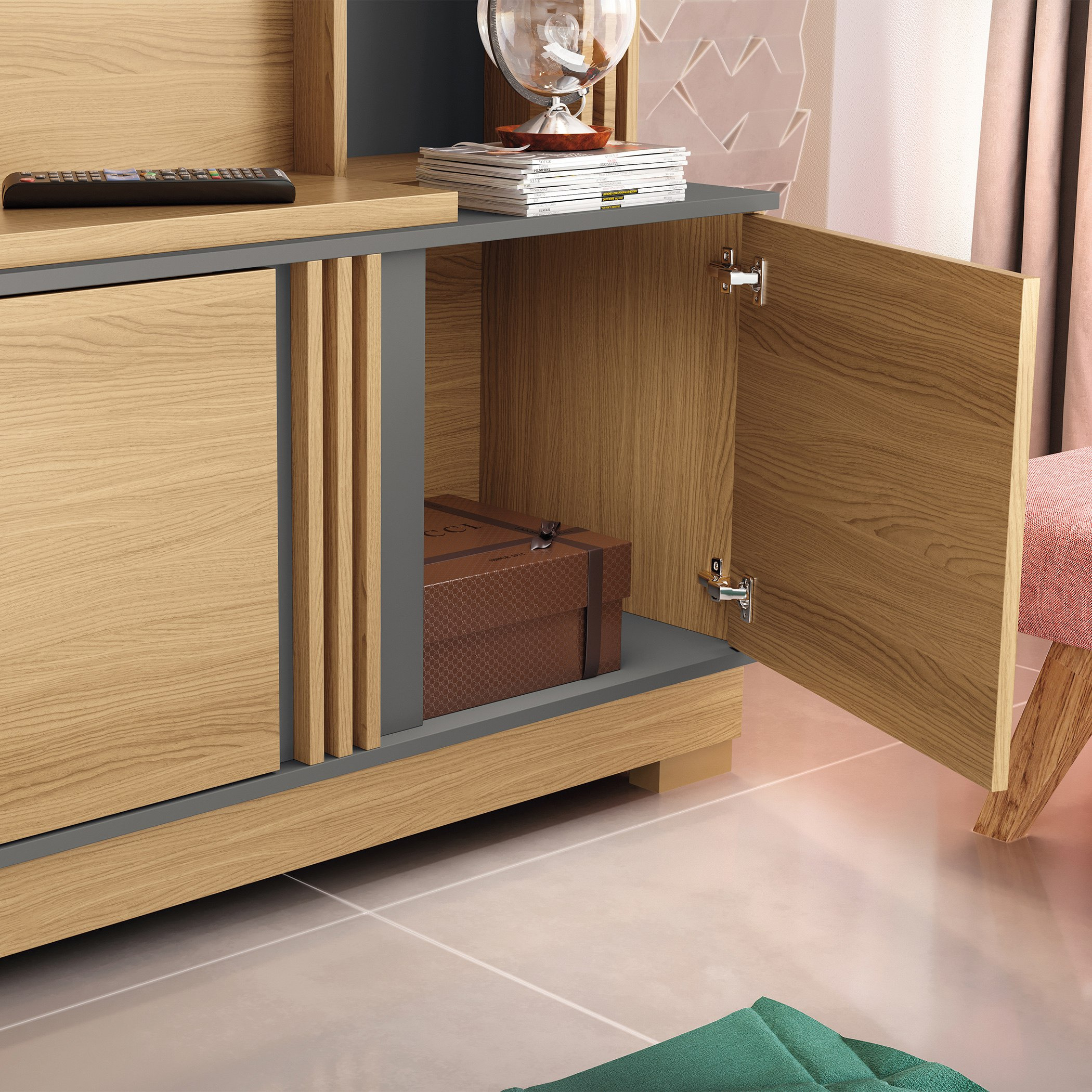 وحدة حائط لأجهزة تلفاز حتى 60 بوصة من تايلر-hbxlivingroom-mediaunitsandstorage-wallunits-image-3