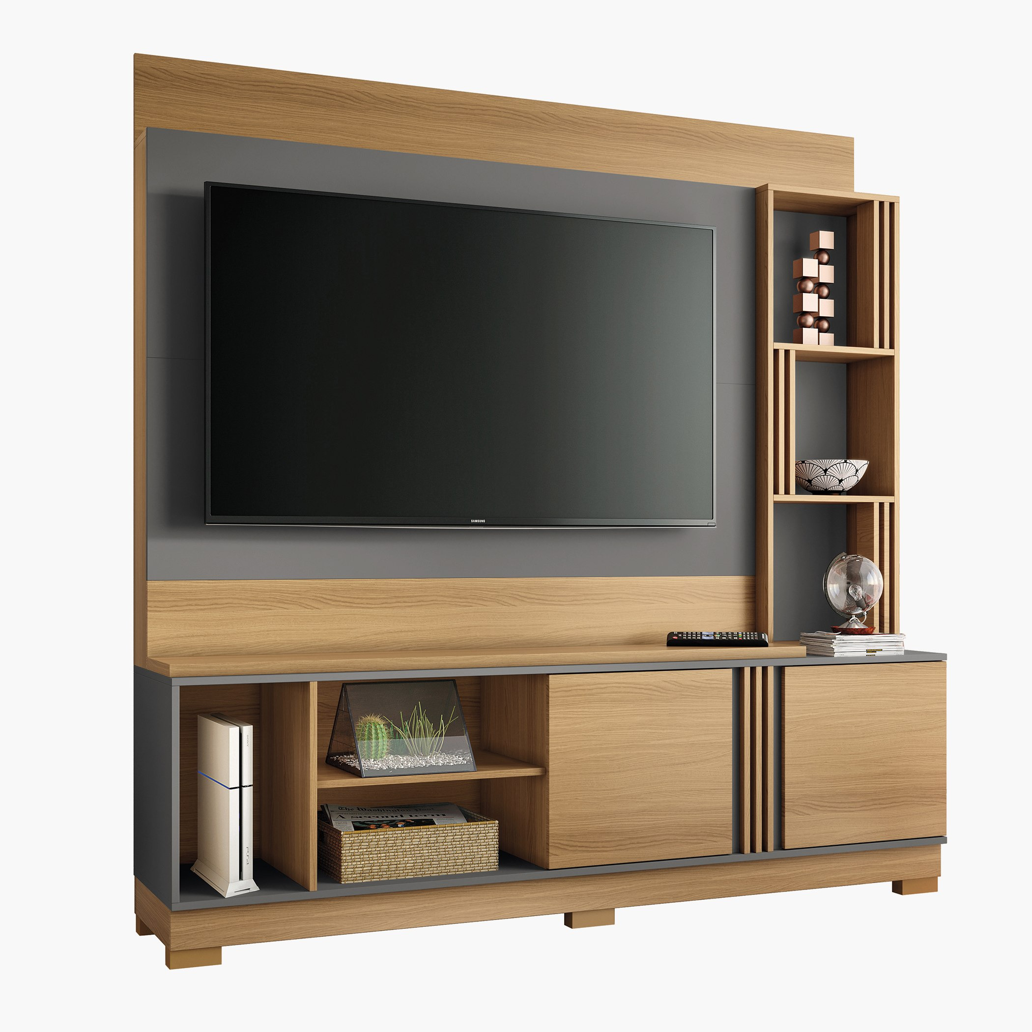 وحدة حائط لأجهزة تلفاز حتى 60 بوصة من تايلر-hbxlivingroom-mediaunitsandstorage-wallunits-image-8