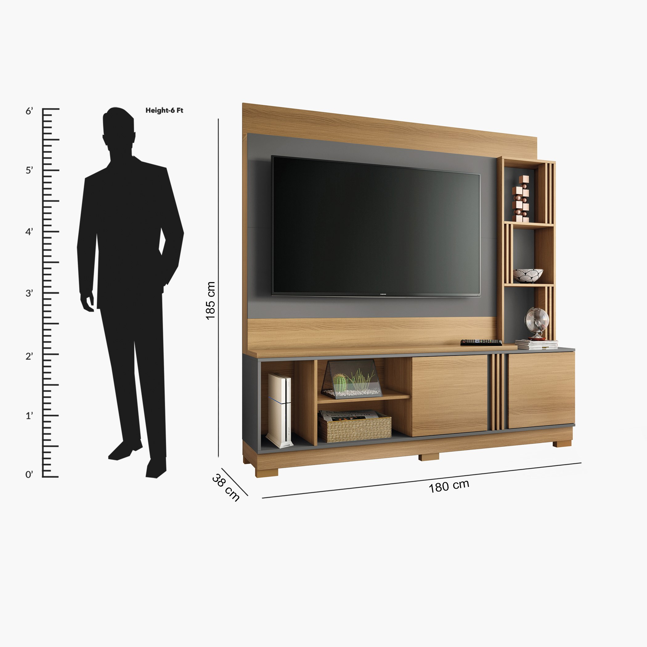 وحدة حائط لأجهزة تلفاز حتى 60 بوصة من تايلر-hbxlivingroom-mediaunitsandstorage-wallunits-image-9
