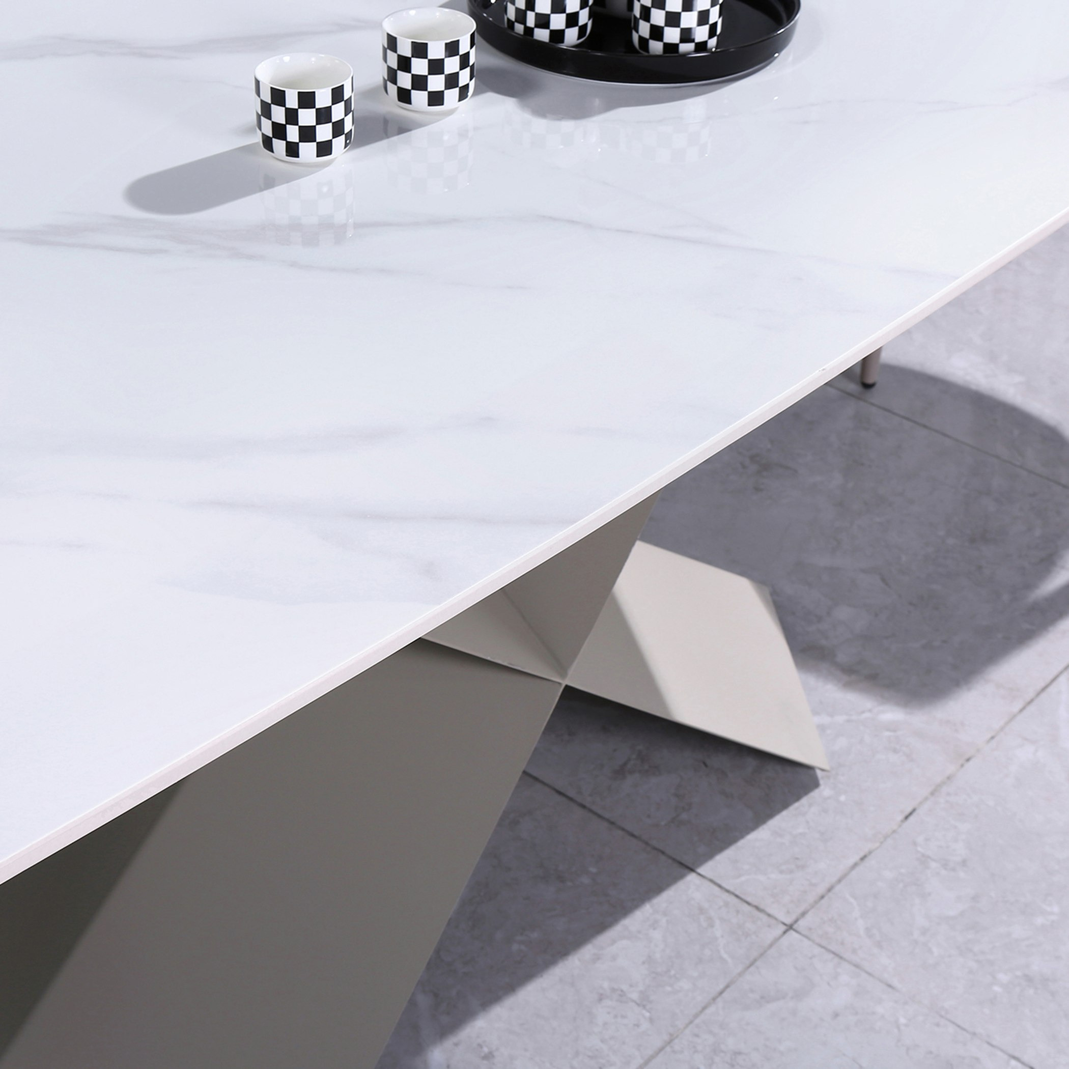 طقم سفرة لـ 6 مقاعد بسطح حجر ملبد من ستارك-hbxfurniture-diningtablesandsets-diningsets-sixseater-image-7
