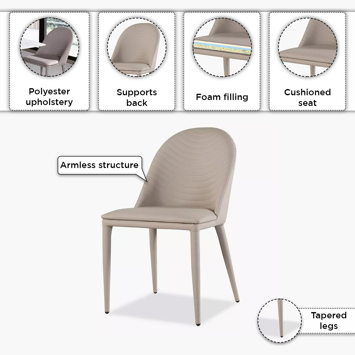 طقم سفرة لـ 6 مقاعد بسطح حجر ملبد من ستارك-hbxfurniture-diningtablesandsets-diningsets-sixseater-image-5