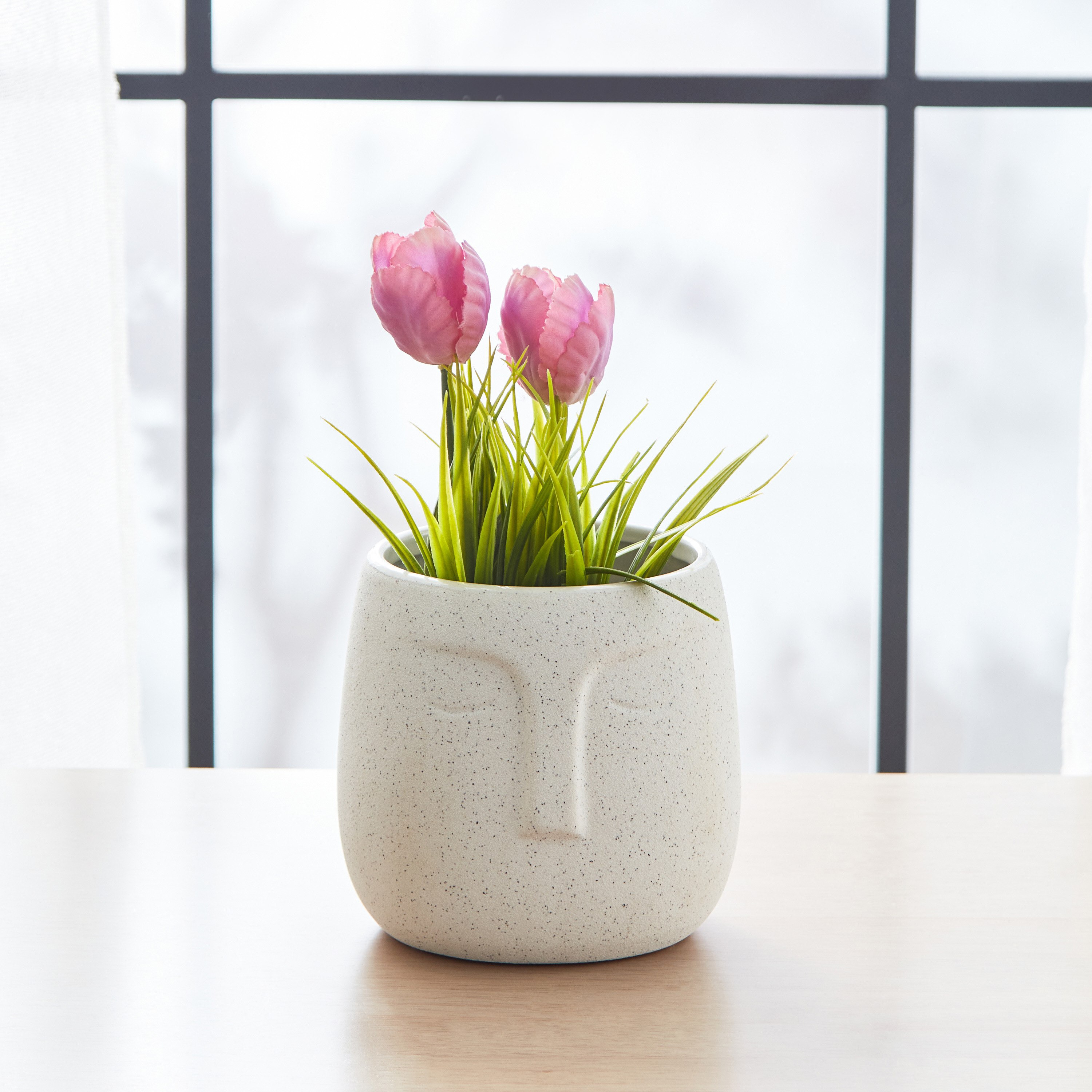 Lati Facetated Ceramic Planter - 14x14x14 cm-PROMO_HB_AE_B1G1_250925-image-1