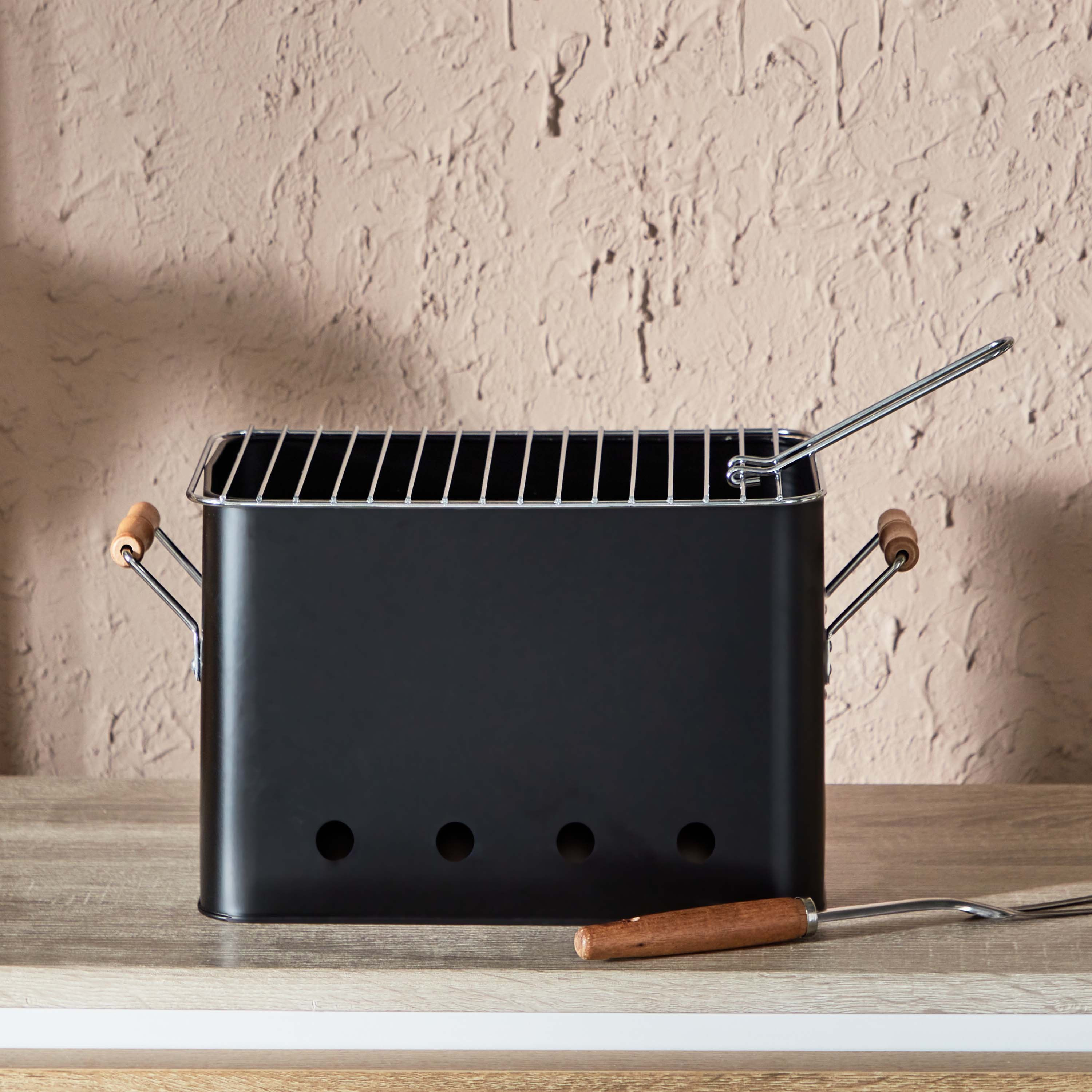 BarbeQ Charcoal Rectangular Griller - 32x20.7 cm-hbxoutdoor-hbxoutdooraccessories-barbequeandgrills-image-2