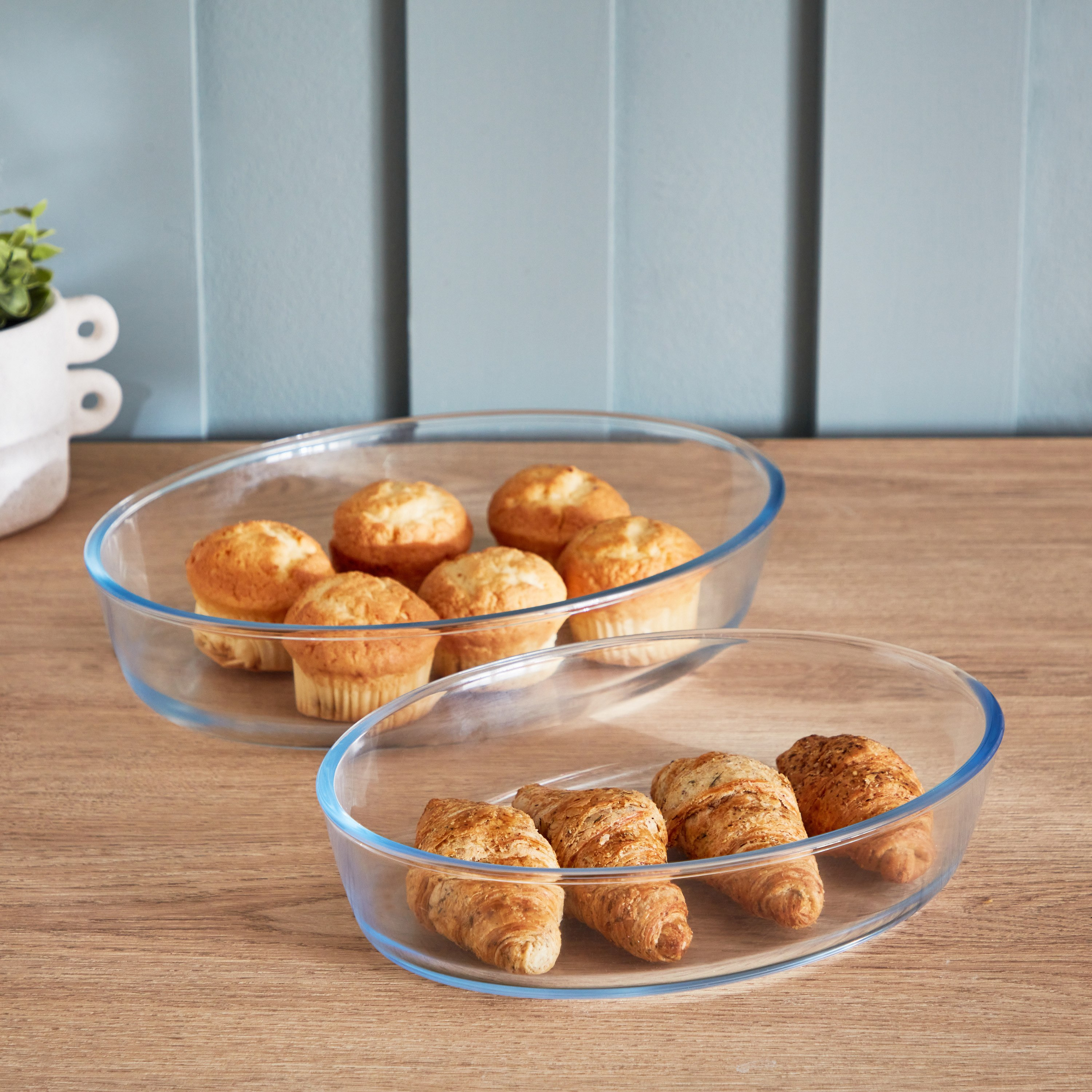 طقم صحون خبز زجاج بيضاوية قطعتين من تاليونا-hbxkitchen-bakeware-image-1