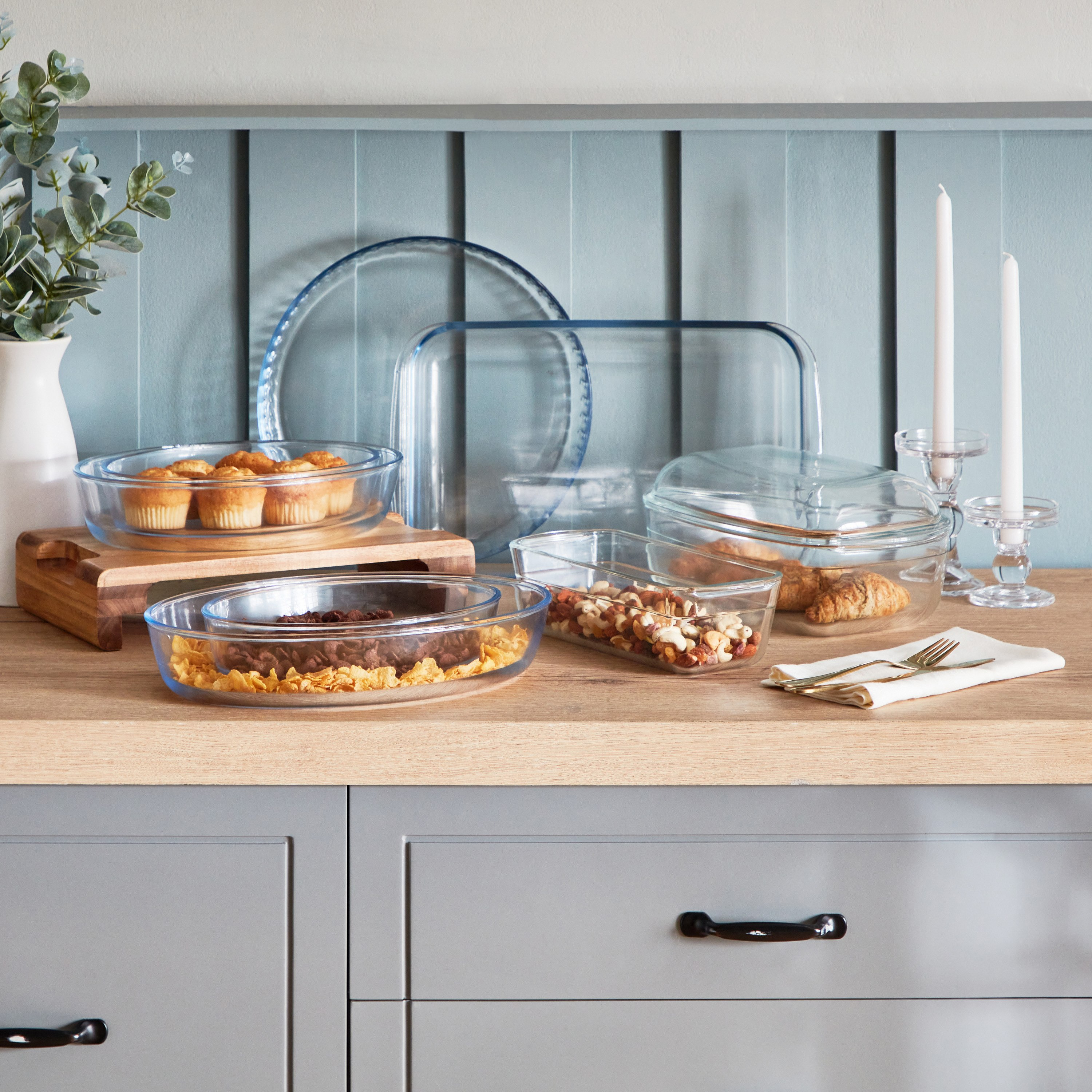 طقم صحون خبز زجاج بيضاوية قطعتين من تاليونا-hbxkitchen-bakeware-image-4