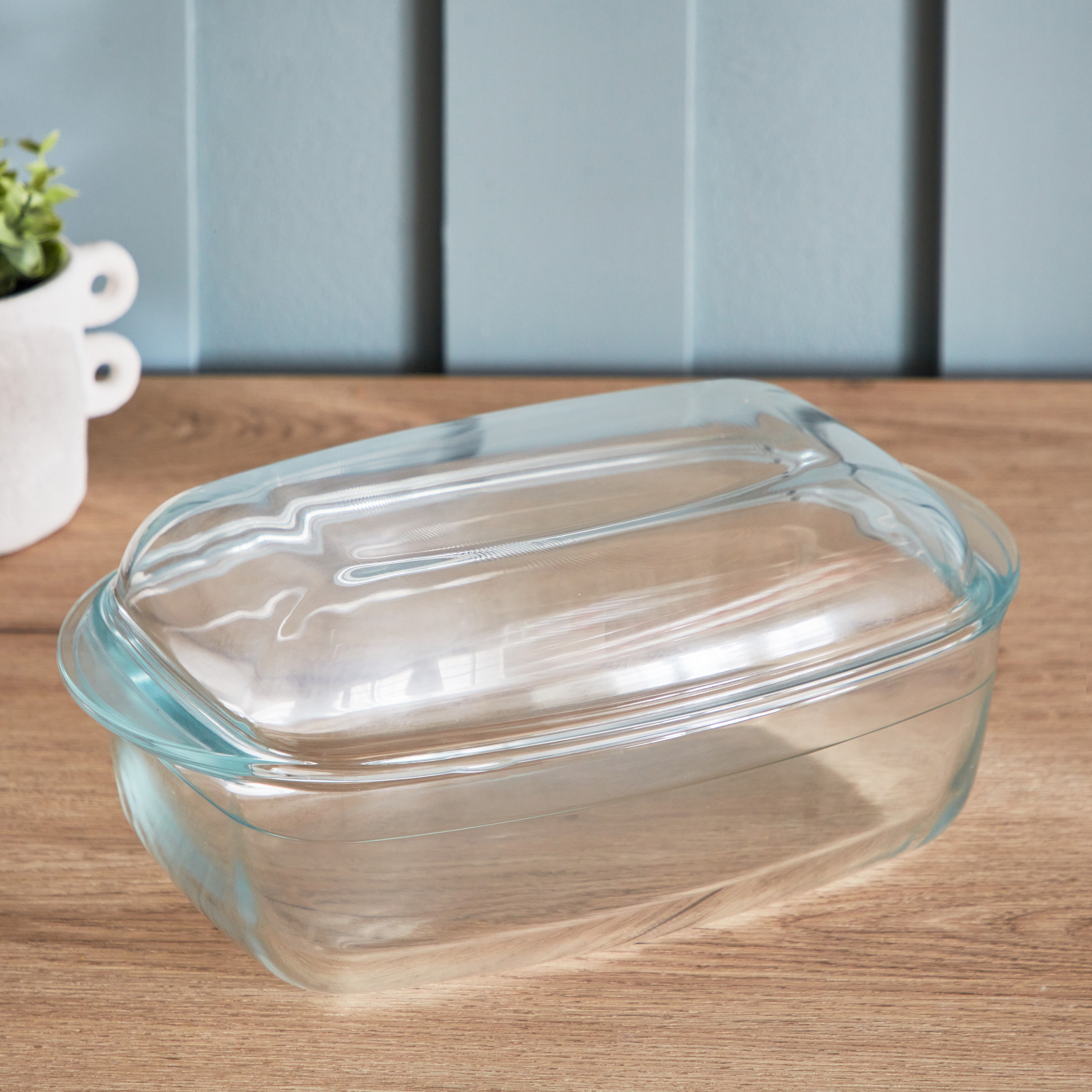 كسرولة زجاج مستطيلة بغطاء من تاليونا - 4.5 لتر-hbxkitchen-bakeware-image-2