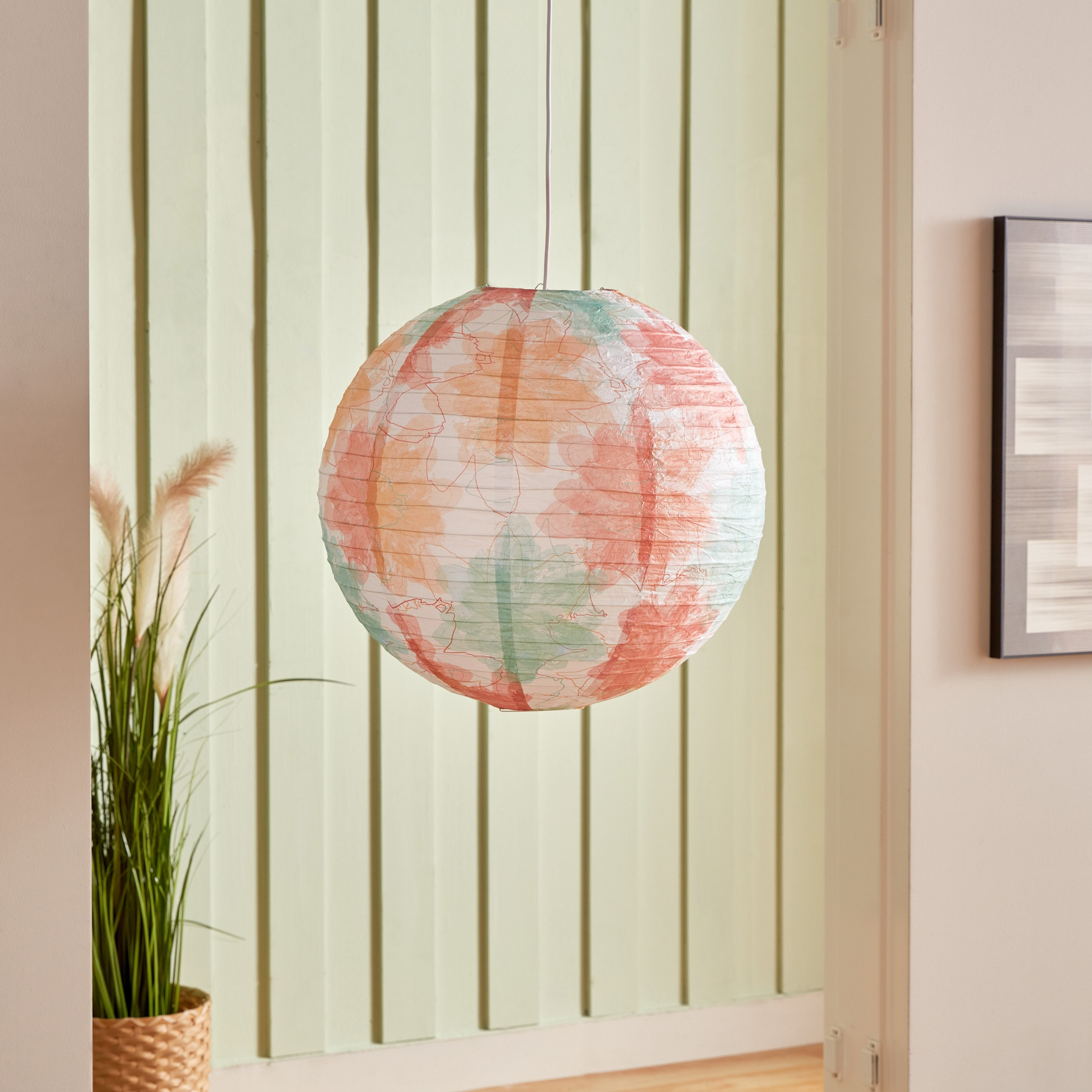 غطاء مصباح ورق بطبعات مع سلك من فونيكس - 50 سم-hbxhomeware-hbxdecorandfurnishings-image-1