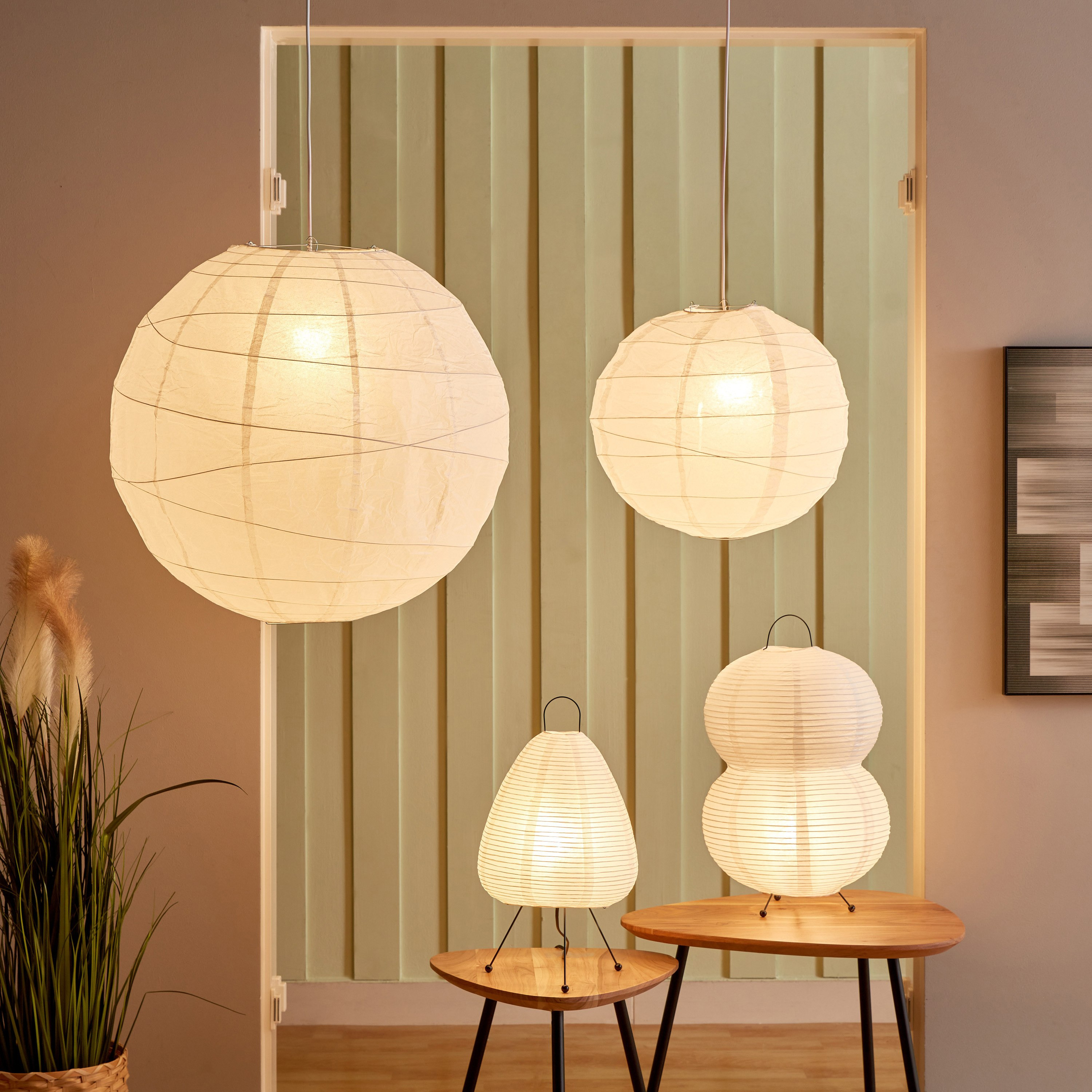 مصباح طاولة ورقي من فونيكس - 25x26.5 سم-hbxlivingroom-lighting-tablelamps-image-5