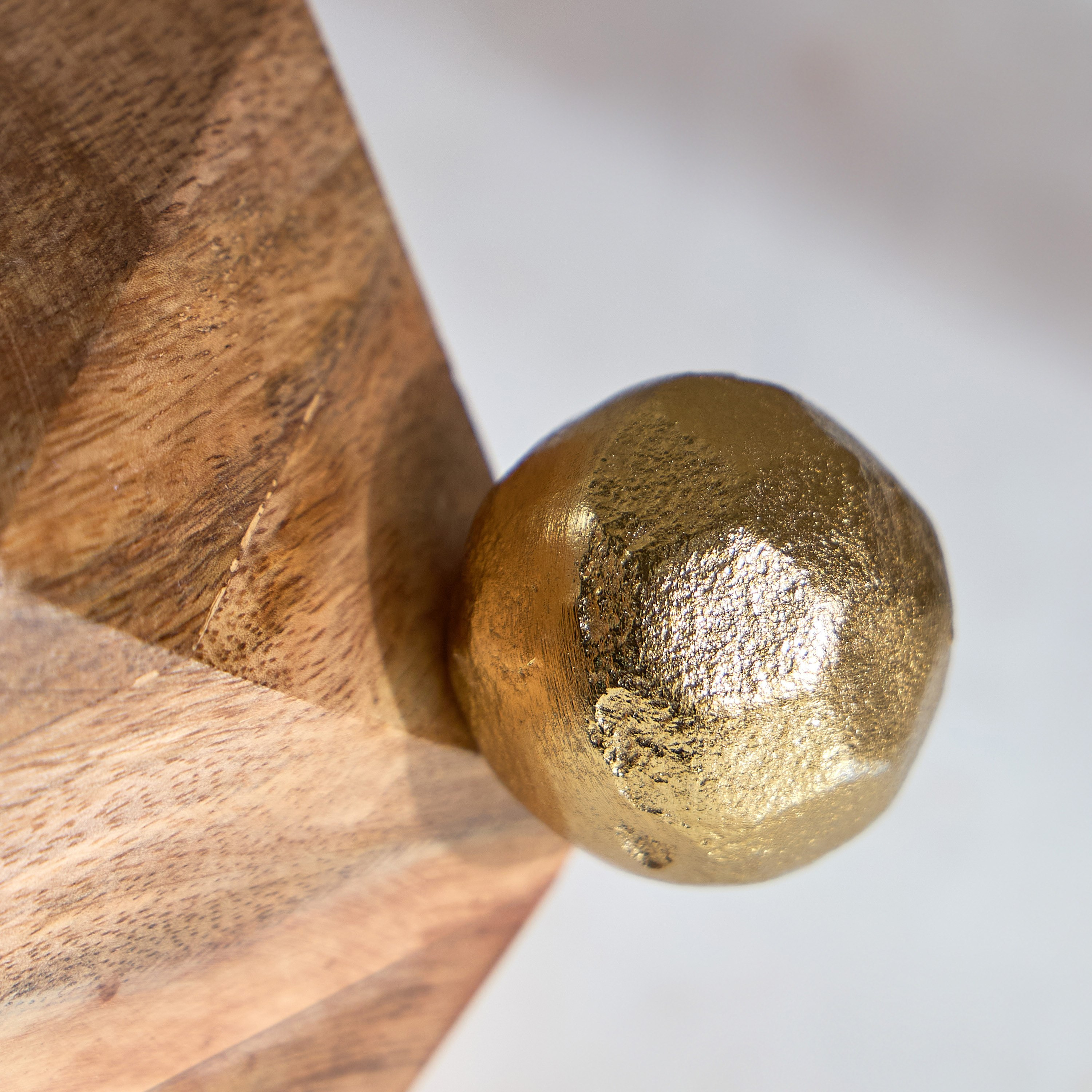 Liv Wooden Polyhedron Accent with Metal Knob - 14x10x10 cm-hbxhomeware-homedecor-figurinesandornaments-image-3