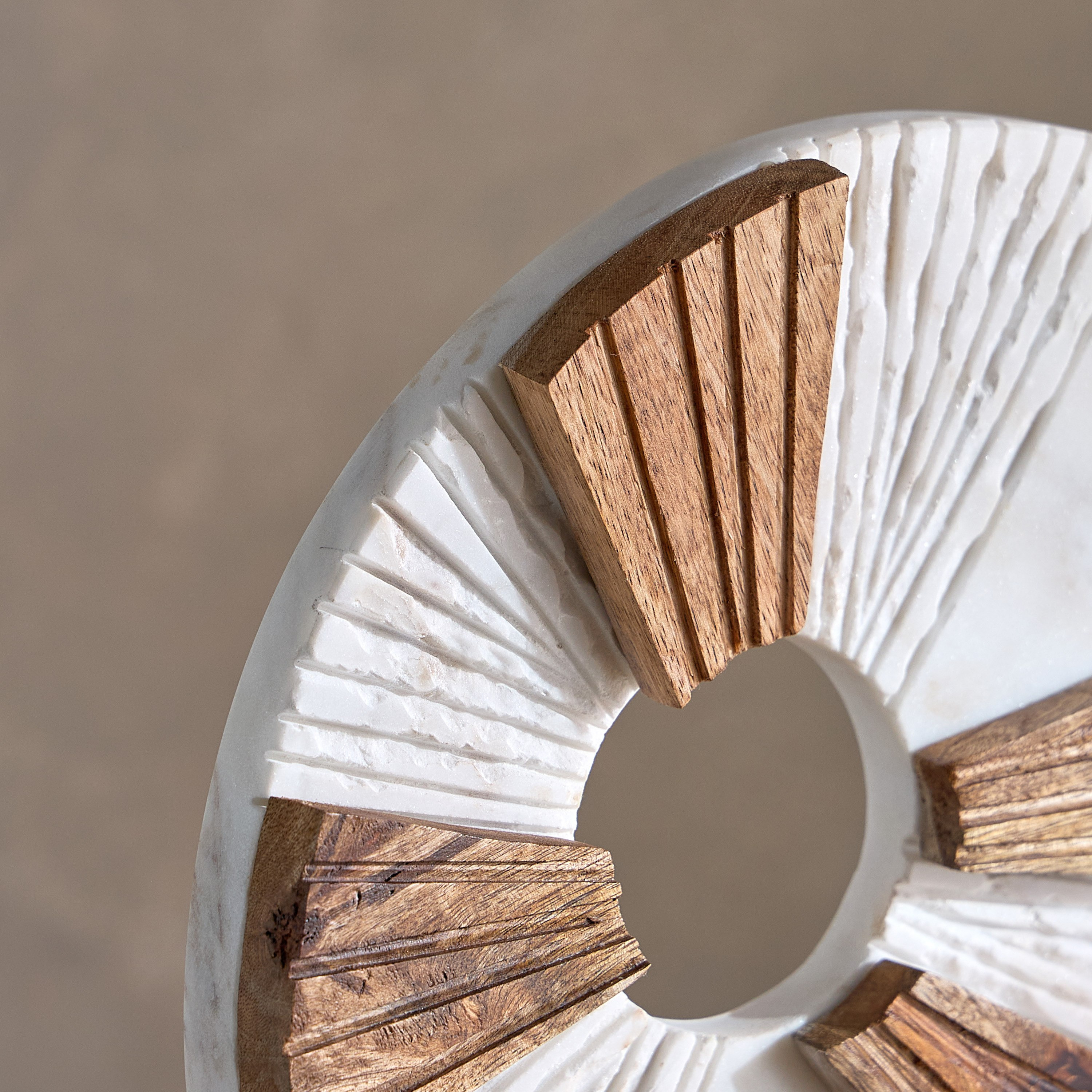 Liv Marble and Wood Table Accent on Metal Base - 26x10x26 cm-hbxhomeware-homedecor-figurinesandornaments-image-3