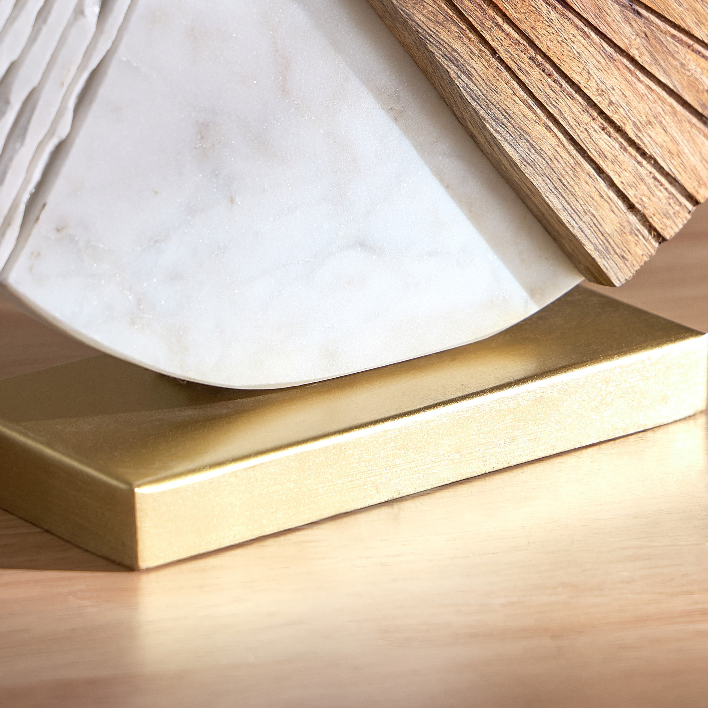 Liv Marble and Wood Table Accent on Metal Base - 26x10x26 cm-hbxhomeware-homedecor-figurinesandornaments-image-4