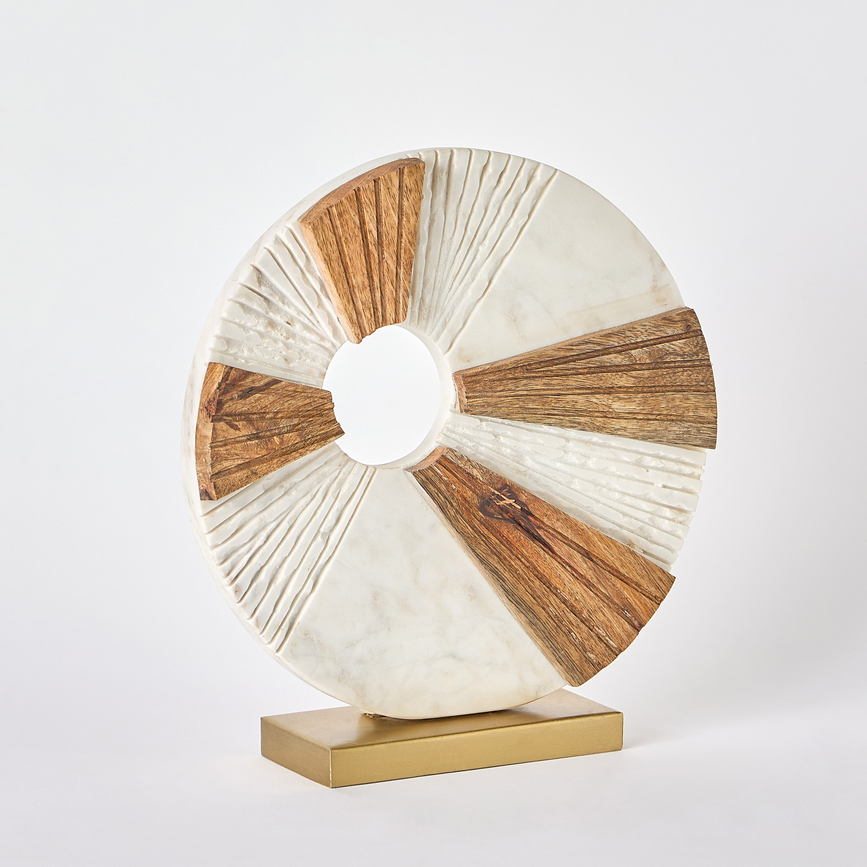 Liv Marble and Wood Table Accent on Metal Base - 26x10x26 cm-hbxhomeware-homedecor-figurinesandornaments-image-6