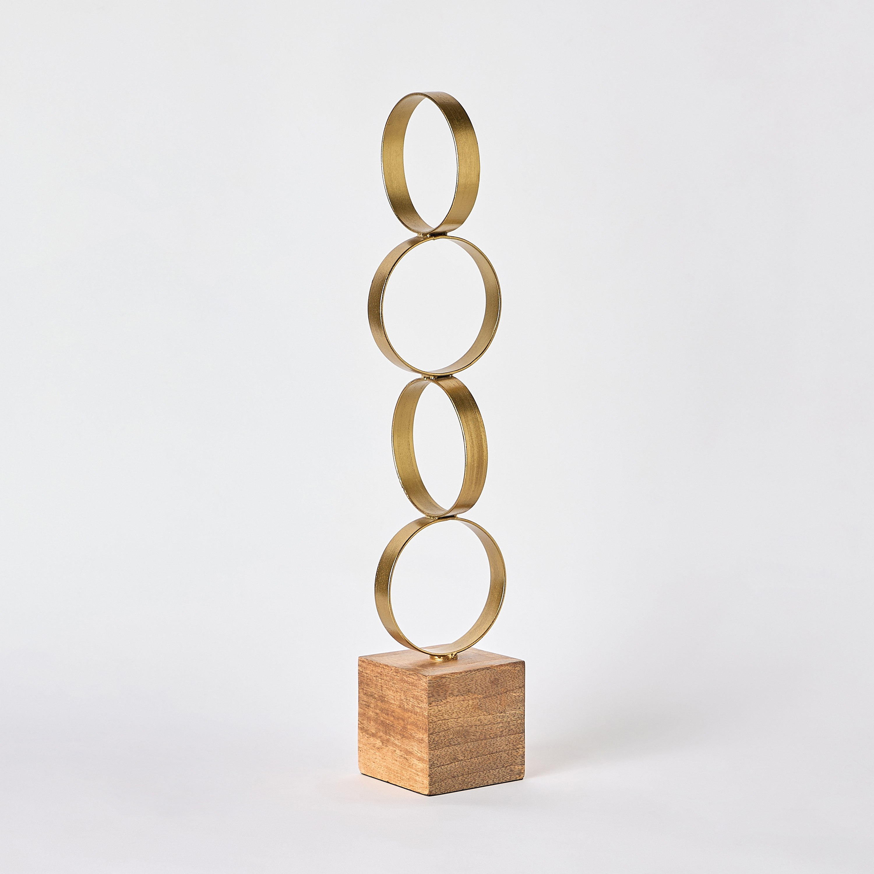 Liv Metal Ring Table Decor on Marble Base - 9x9x45 cm-hbxhomeware-homedecor-figurinesandornaments-image-5