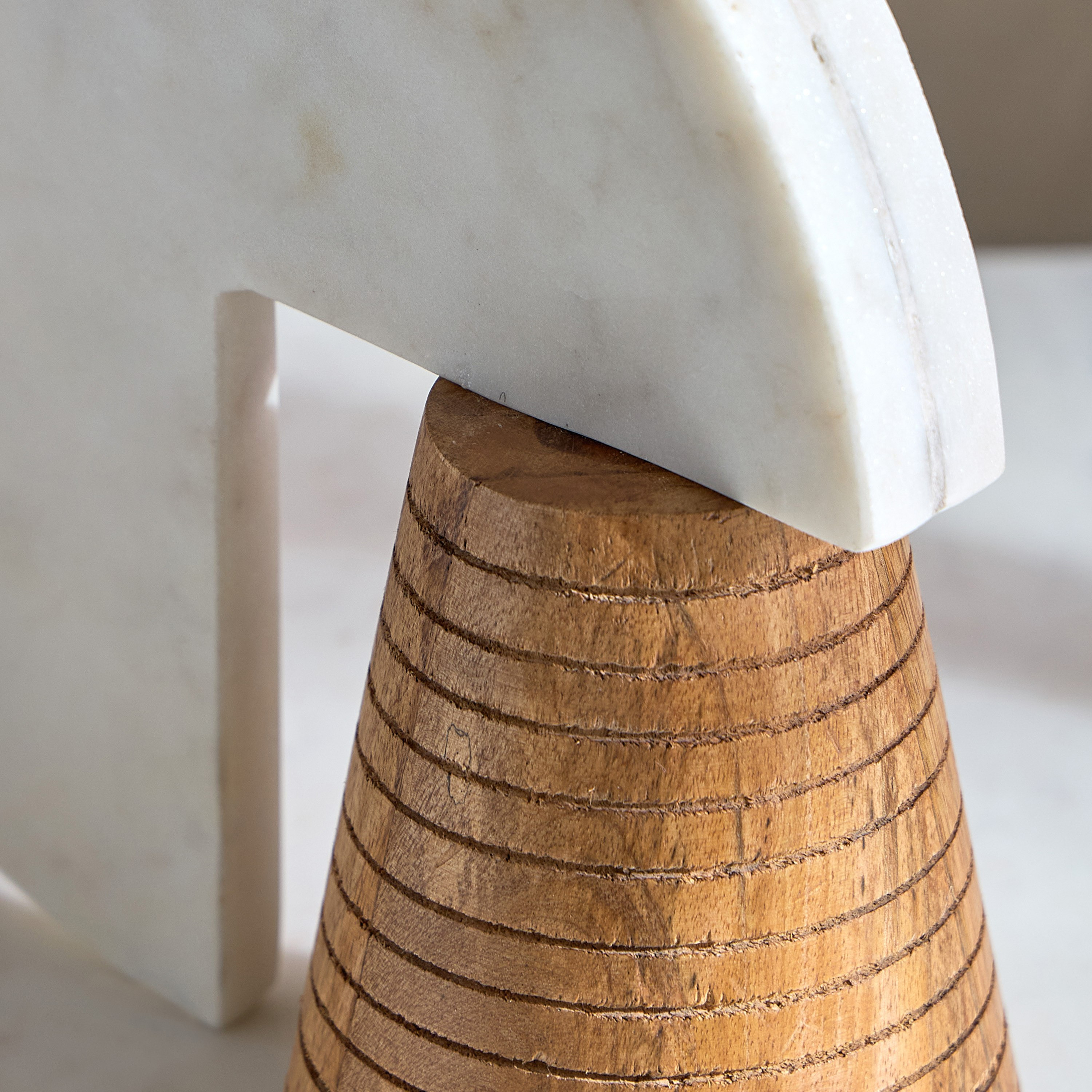 Liv Wooden and Marble Tripod Accent Decor - 28x10x30 cm-hbxhomeware-homedecor-figurinesandornaments-image-3