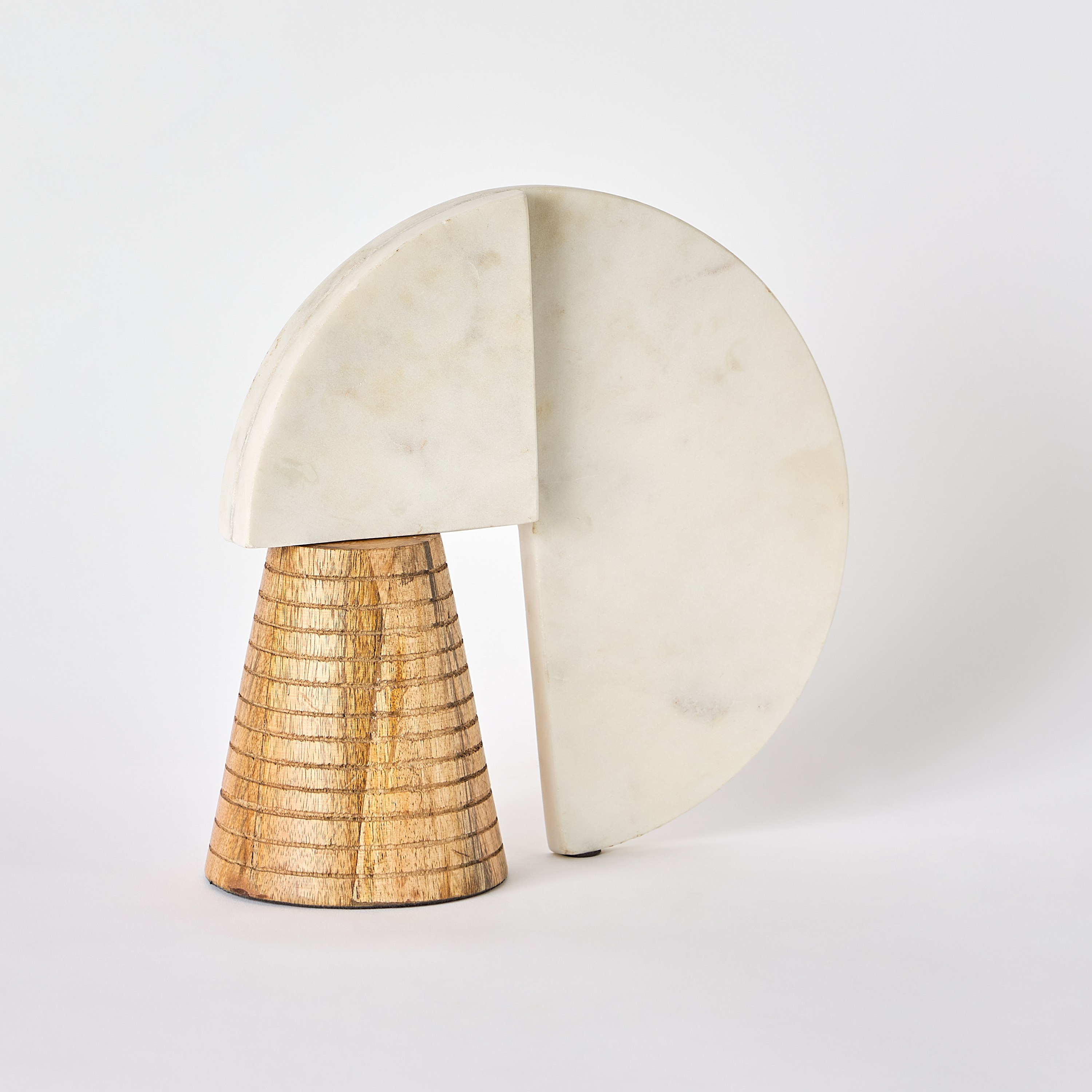 Liv Wooden and Marble Tripod Accent Decor - 28x10x30 cm-hbxhomeware-homedecor-figurinesandornaments-image-6