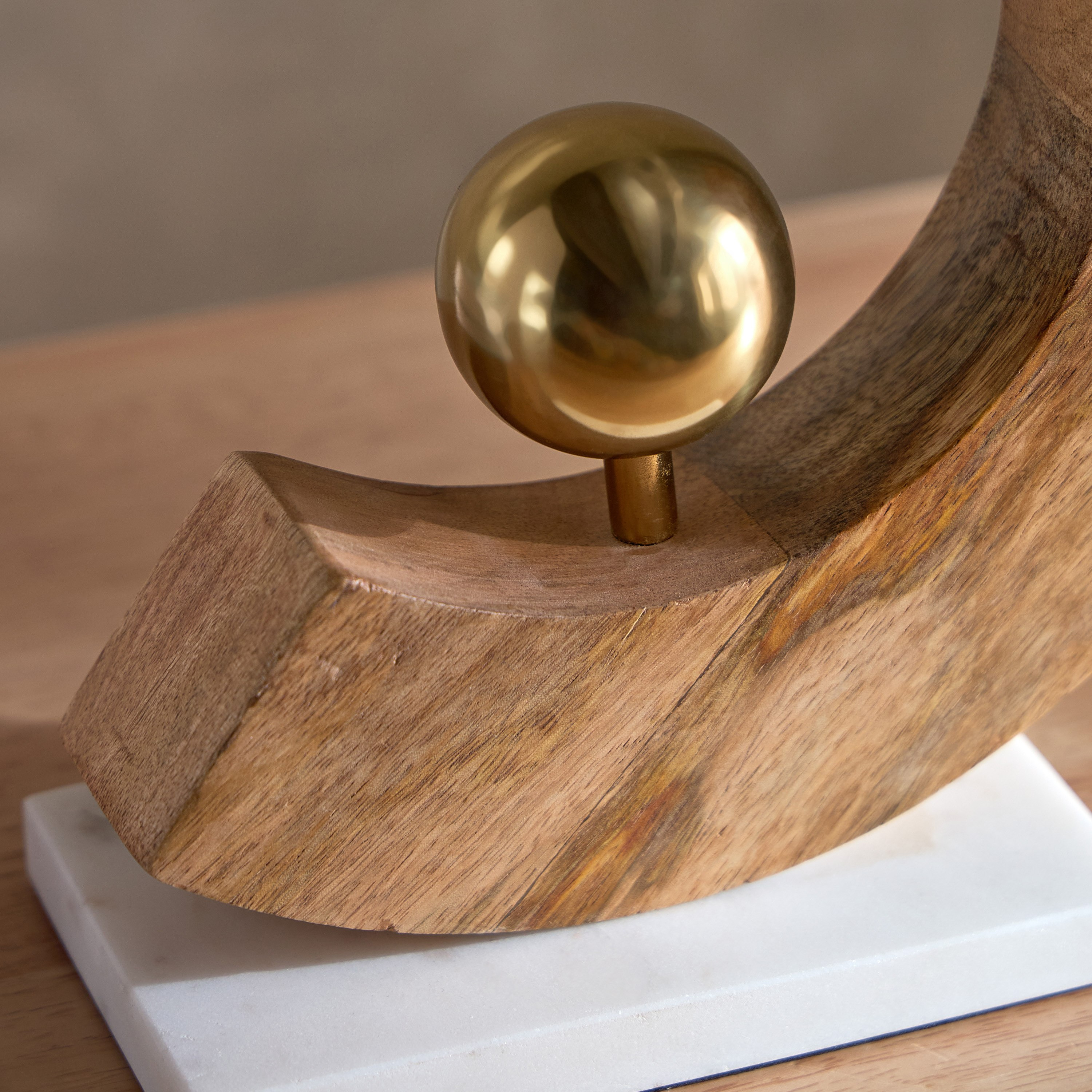 Liv Wooden Accent Decor with Marble Base - 16x6x19 cm-hbxhomeware-homedecor-figurinesandornaments-image-3