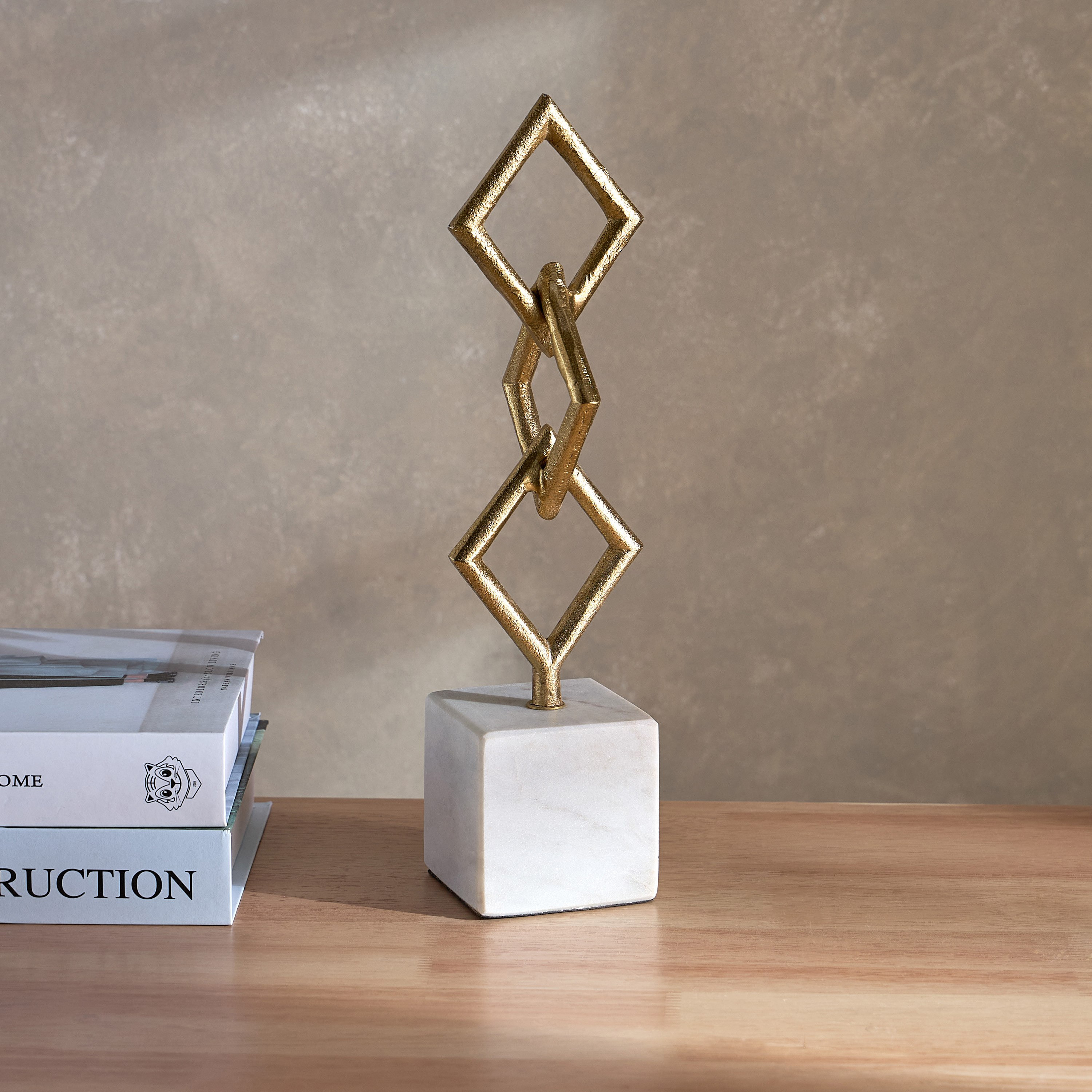 قطعة ديكور بتصميم تجريدي هندسي من ليف - 19x6x19 سم-hbxhomeware-homedecor-figurinesandornaments-image-1