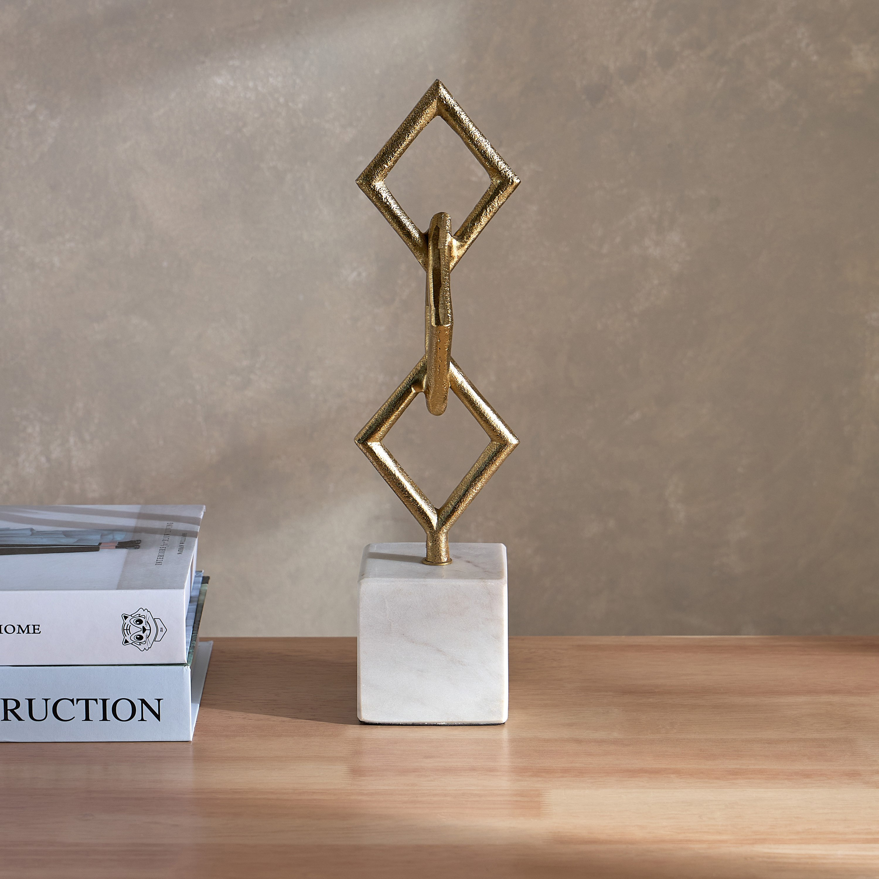 قطعة ديكور بتصميم تجريدي هندسي من ليف - 19x6x19 سم-hbxhomeware-homedecor-figurinesandornaments-image-2