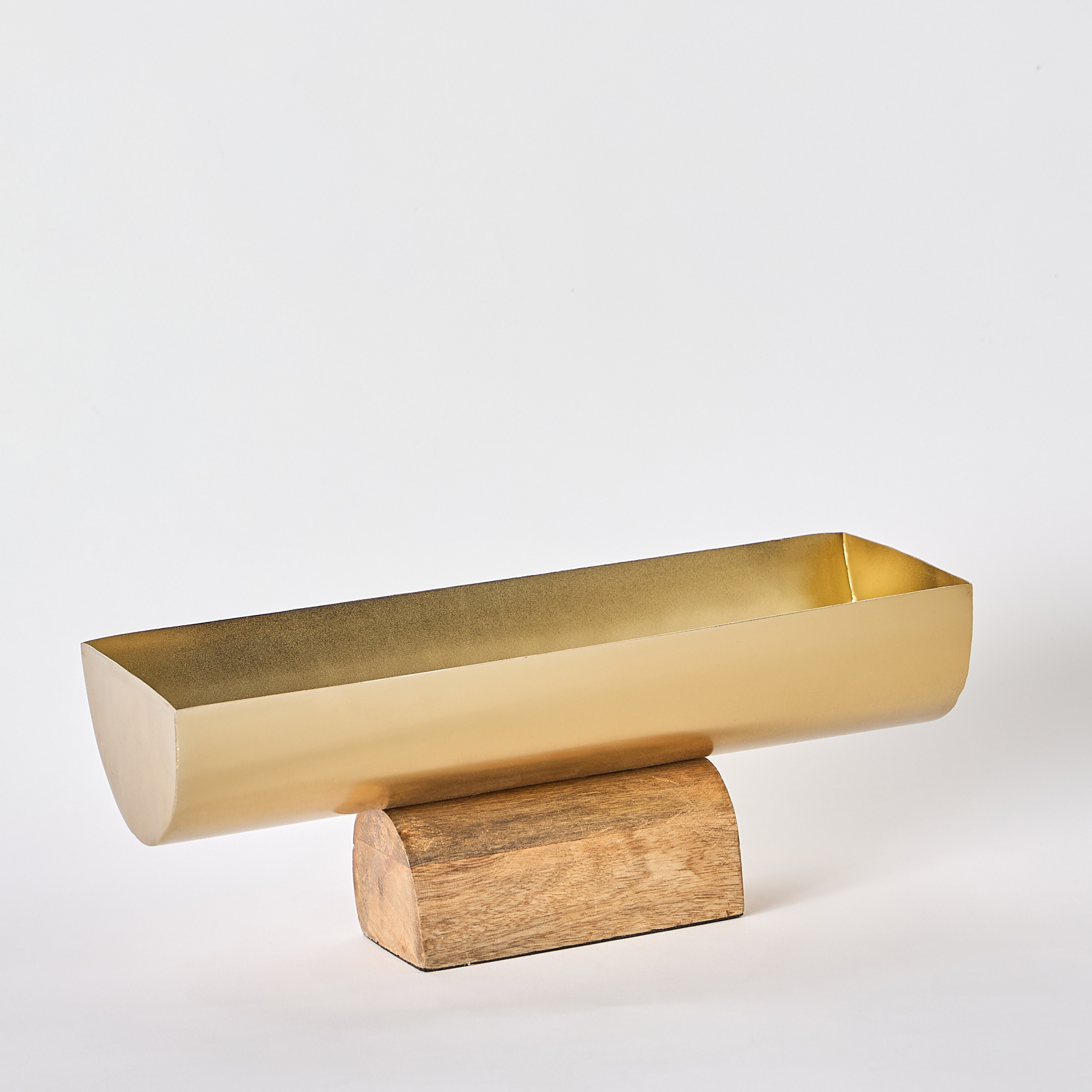 Liv Trinket Boat Accent Decor with Wooden Base - 31x12.5x10 cm-hbxhomeware-homedecor-figurinesandornaments-image-5