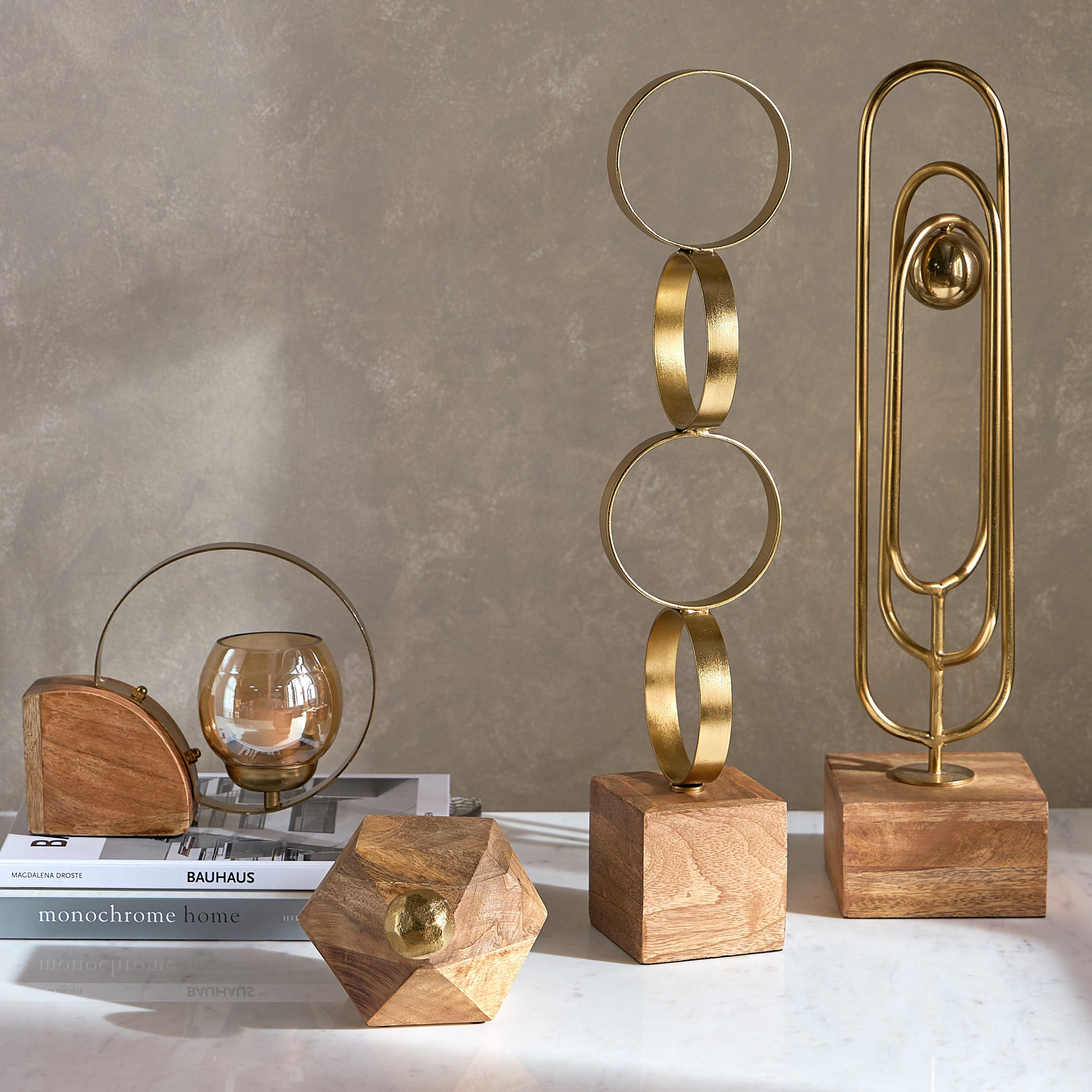 Liv Wood and Metal Decorative Accent - 10x10x43 cm-hbxhomeware-homedecor-figurinesandornaments-image-4