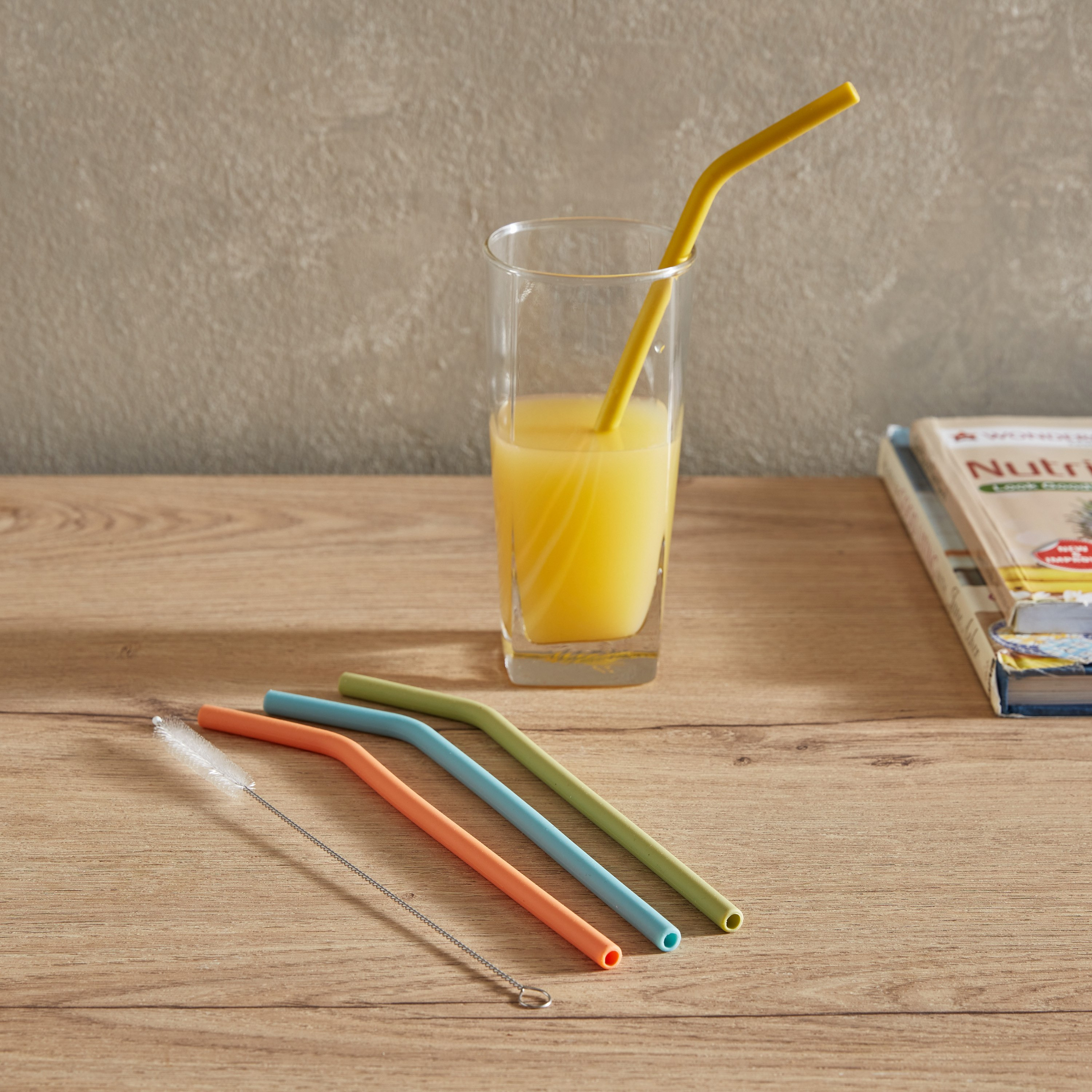 Easy Chef 5-Piece Silicone Straw with Cleaning Brush Set-hbxkitchen-kitchenware-kitchenaccessories-image-1