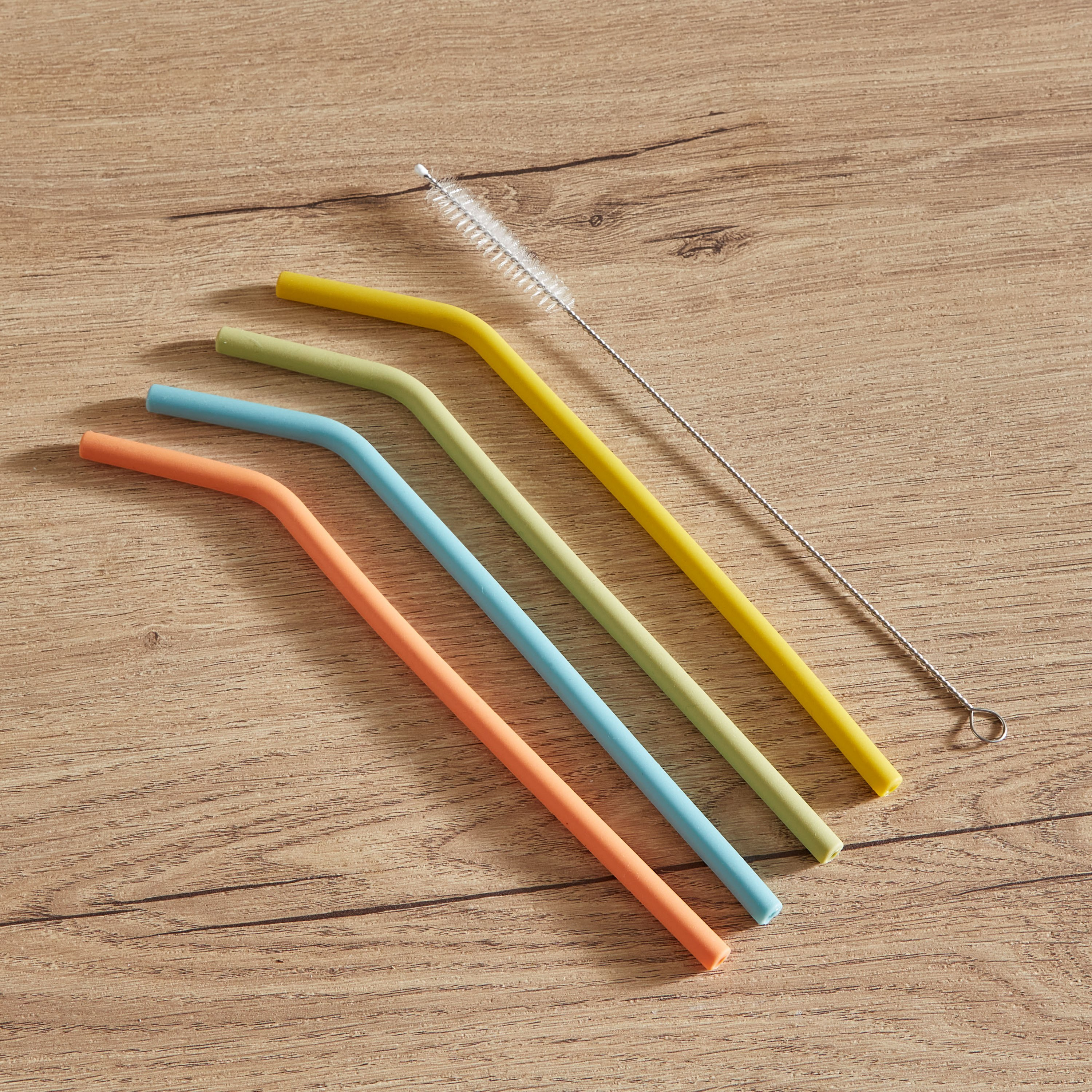 Easy Chef 5-Piece Silicone Straw with Cleaning Brush Set-hbxkitchen-kitchenware-kitchenaccessories-image-2