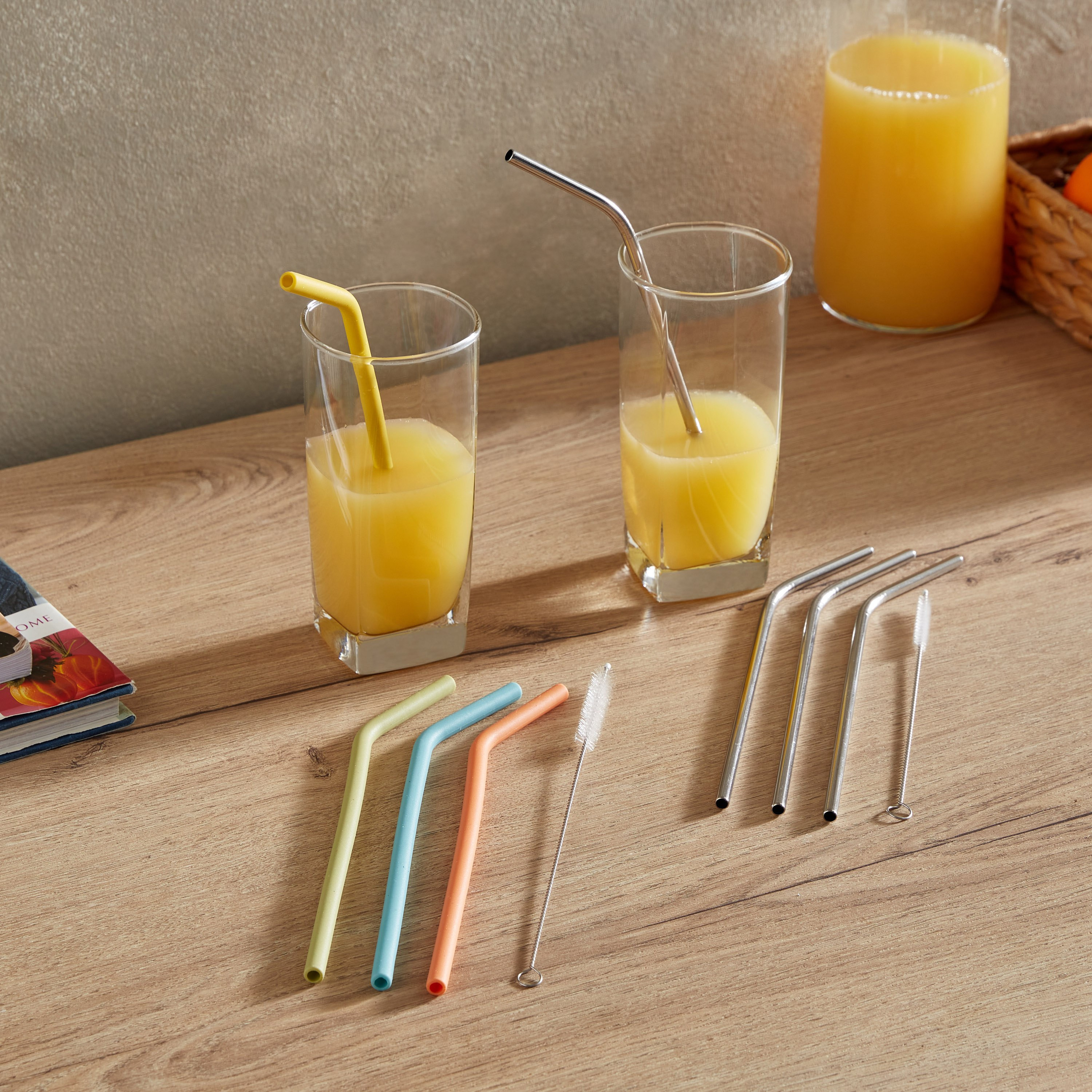 طقم قشّات ستانلس ستيل مع فرشاة تنظيف 5 قطع من إيزي شيف-hbxkitchen-kitchenware-kitchenaccessories-image-5