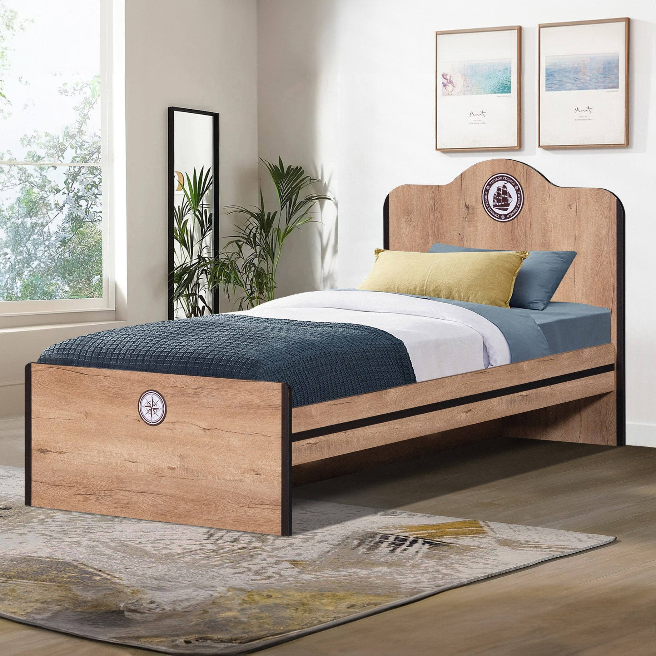 Crew Single Bed -  90x200 cm-hbxfurniture-bedsandbedsets-beds-single-image-1