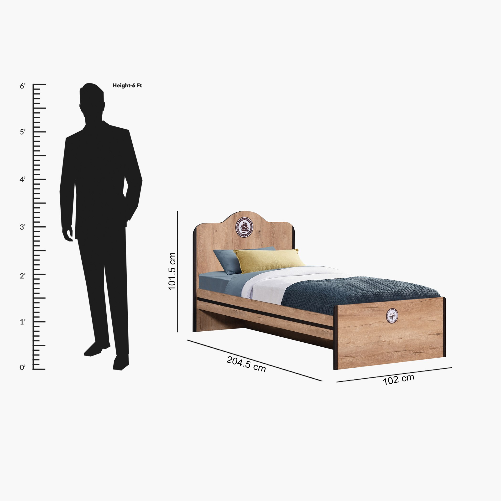 Crew Single Bed -  90x200 cm-hbxfurniture-bedsandbedsets-beds-single-image-13