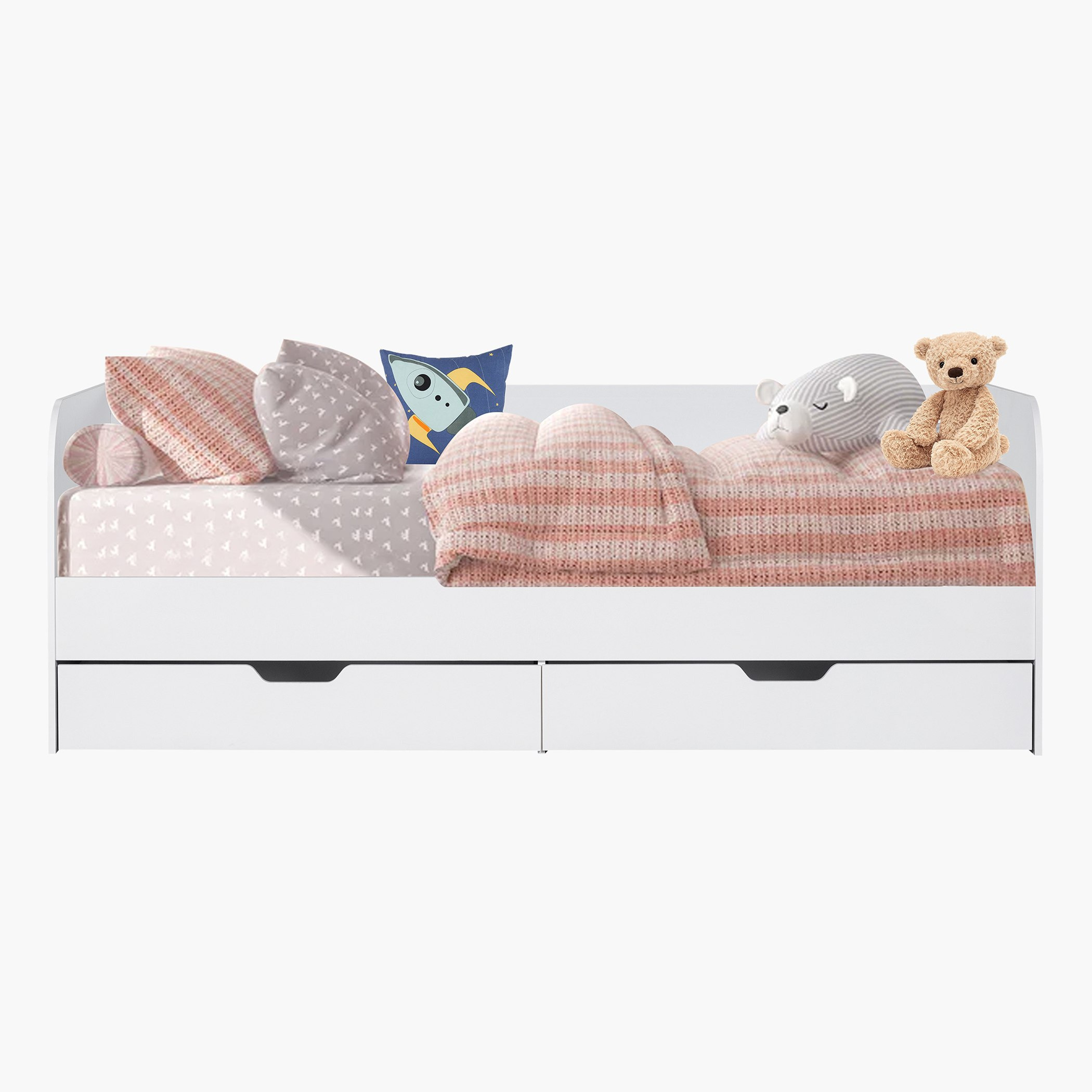 Movo Vanilla Single Day Bed with 2 Drawers - 90x200 cm-hbxfurniture-bedsandbedsets-daybeds-image-3