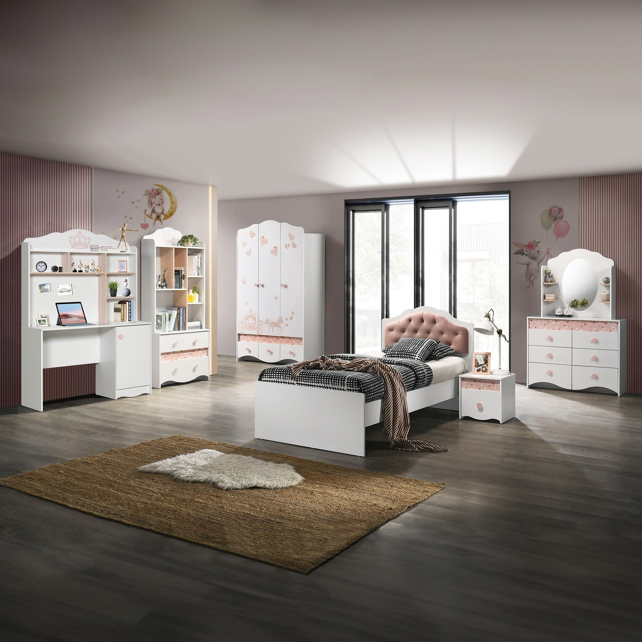 مكتب دراسة بمساحة تخزين من إلسا-hbxfurniture-office-desks-image-8