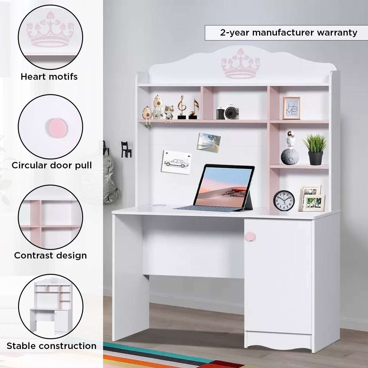 مكتب دراسة بمساحة تخزين من إلسا-hbxfurniture-office-desks-image-4