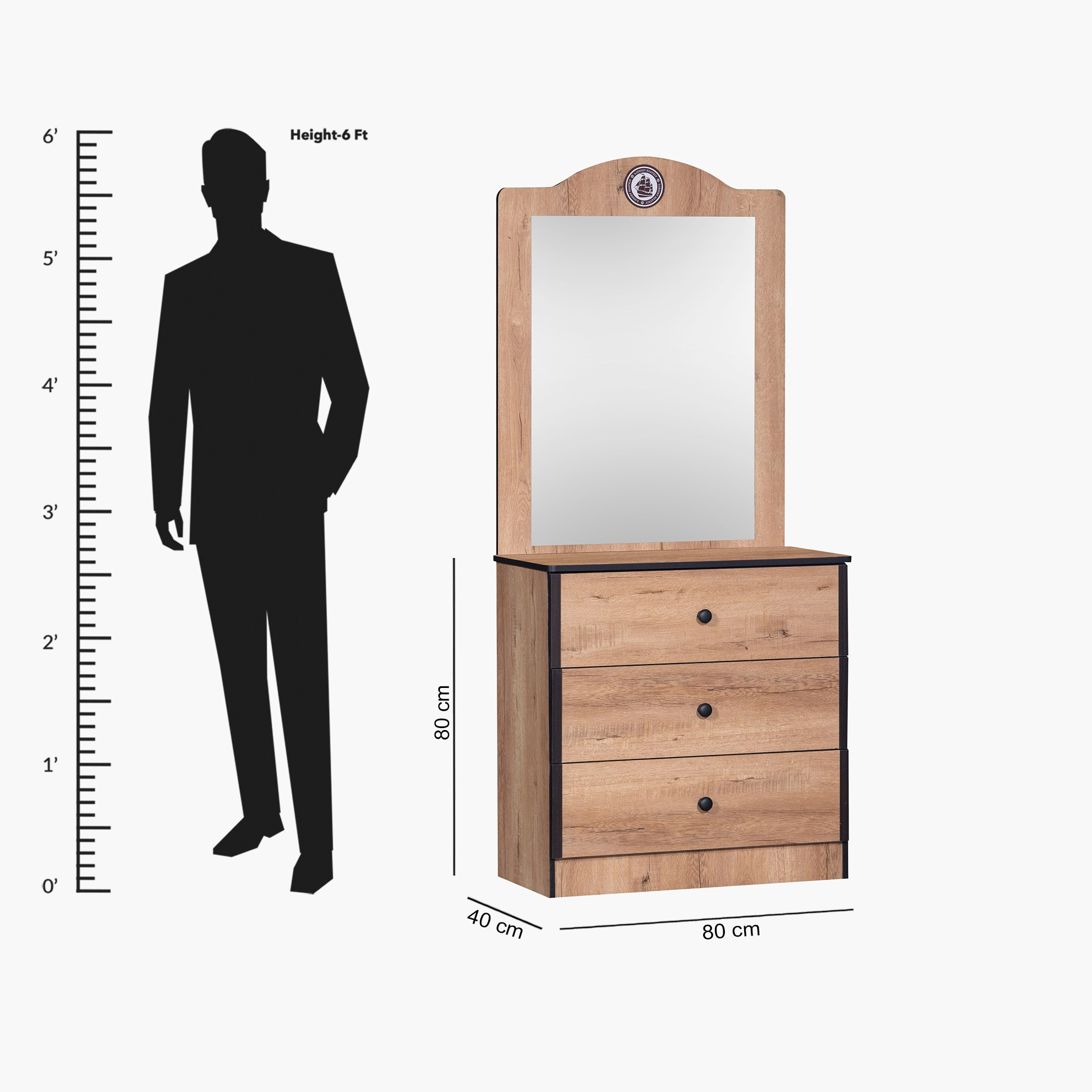طاولة تزيين -3 أدراج بدون مرآة من كرو-hbxfurniture-kidsroom-kidsdressersandmirrors-image-11