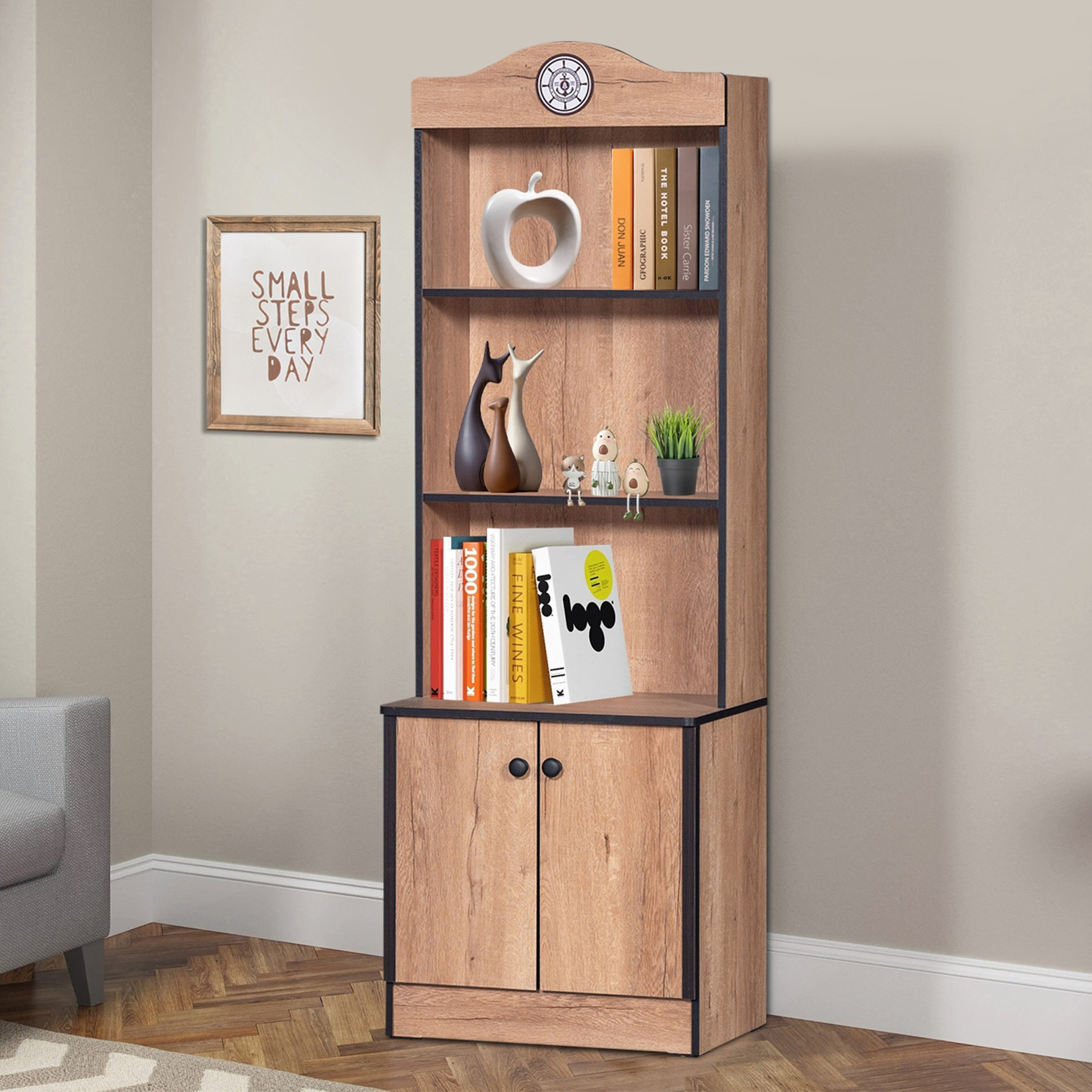 Crew Bookcase with 2-Doors