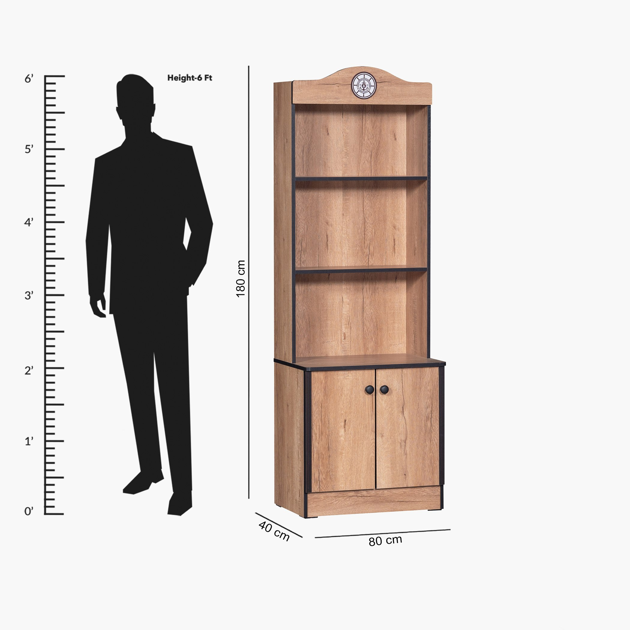 خزانة كتب بدرجين من أوستن-hbxfurniture-office-bookcases-image-10