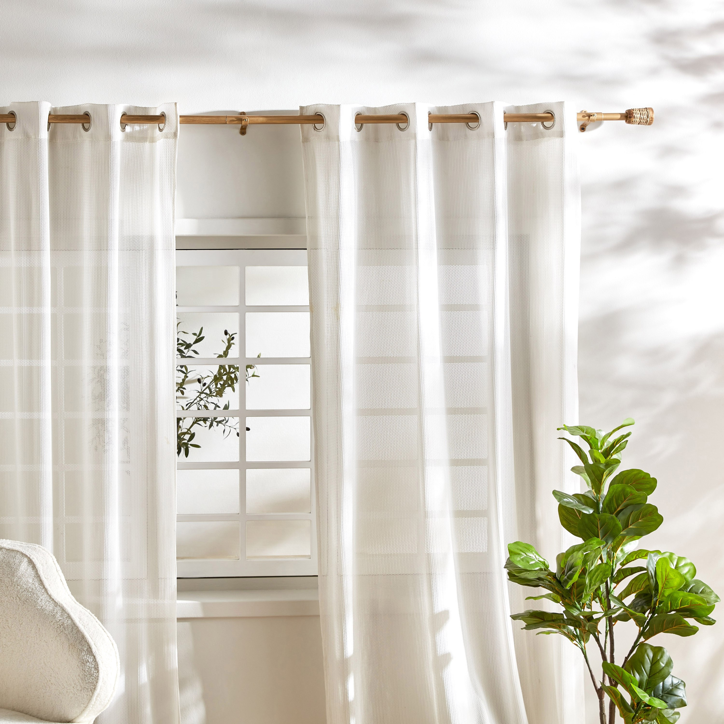 Natura Aries 25mm Extendable Single Curtain Rod - 110-320 cm-hbxhomeware-hbxdecorandfurnishings-image-3