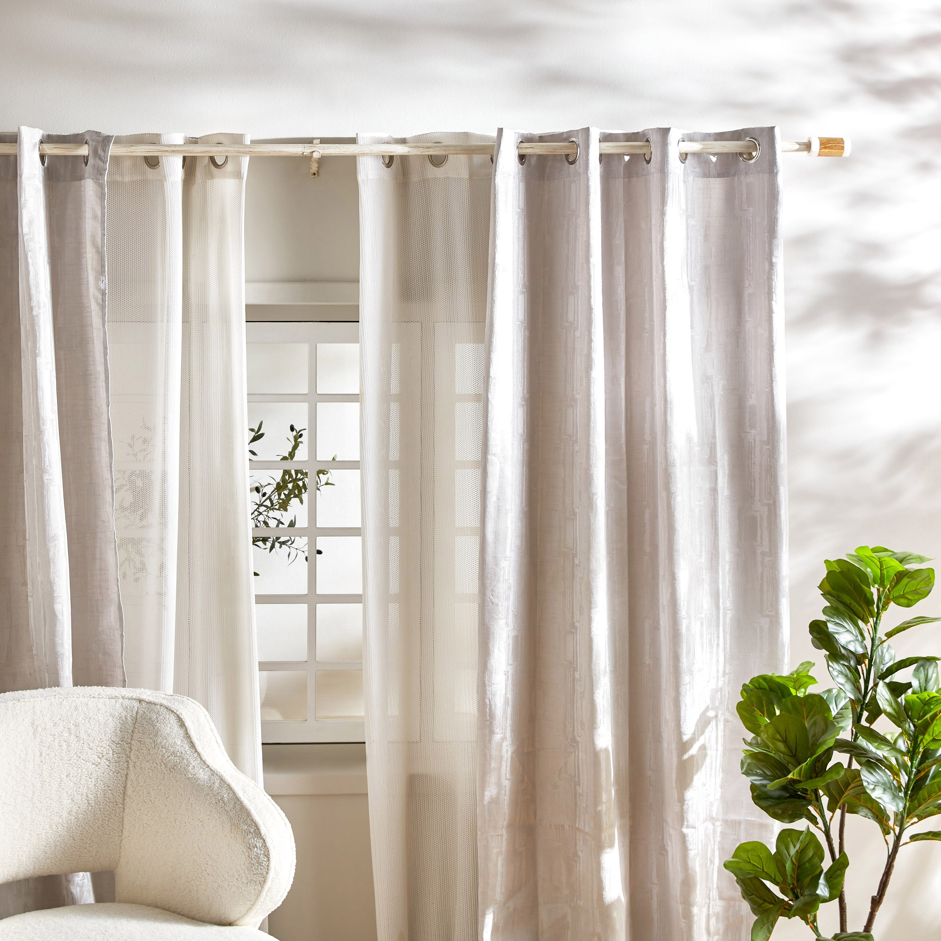 Natura Manolo 25mm Extendable Double Curtain Rod - 110-320 cm-hbxhomeware-hbxdecorandfurnishings-image-3