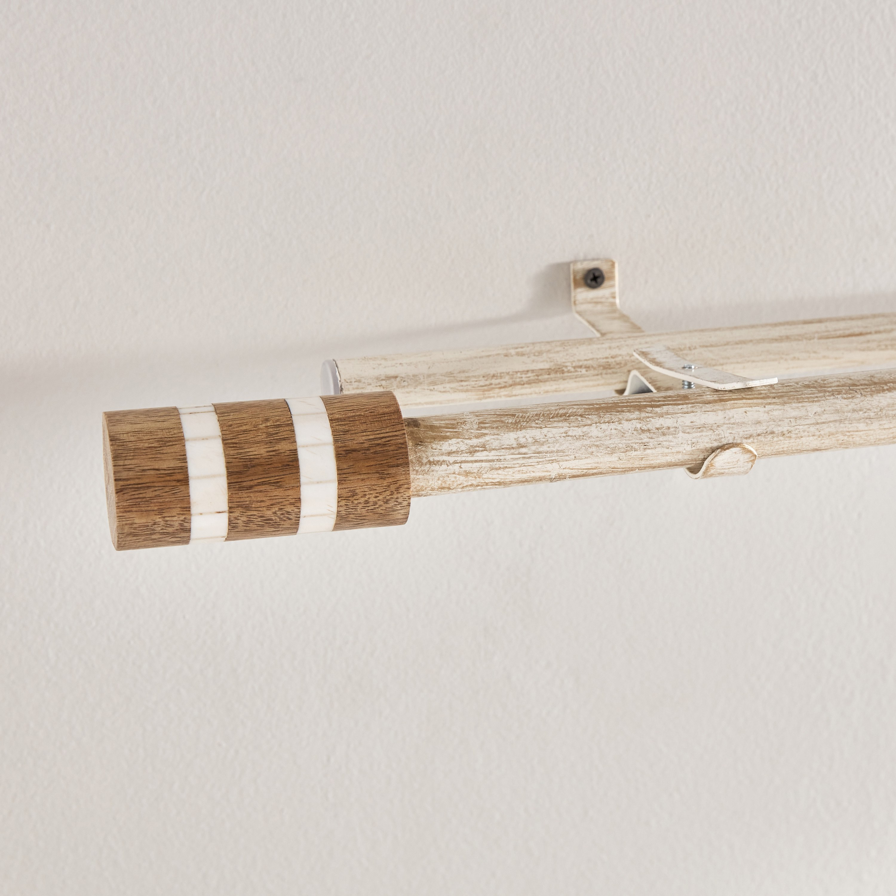 Natura Farito 25mm Extendable Double Curtain Rod - 110-320 cm-hbxhomeware-hbxdecorandfurnishings-image-1