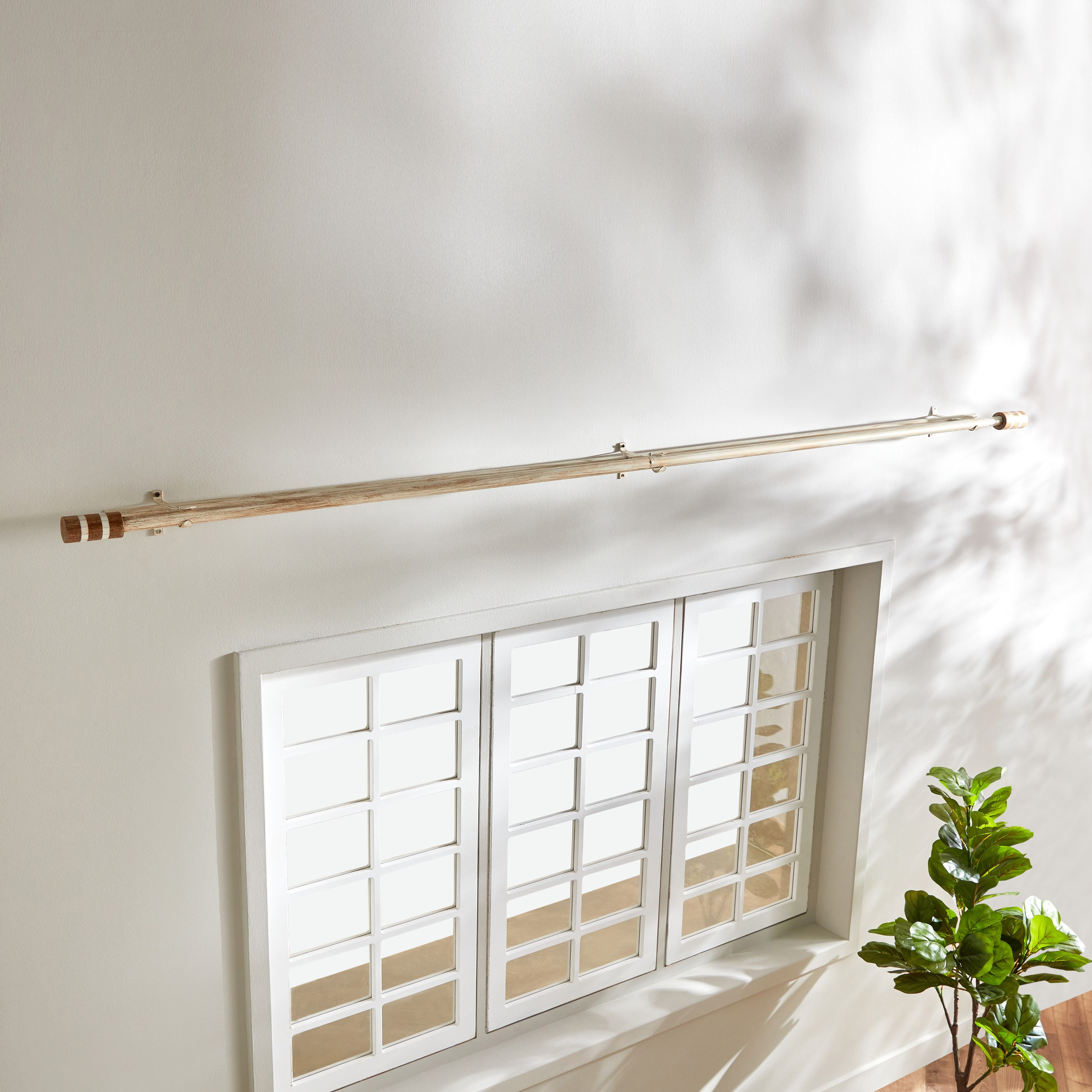 Natura Farito 25mm Extendable Double Curtain Rod - 110-320 cm-hbxhomeware-hbxdecorandfurnishings-image-2