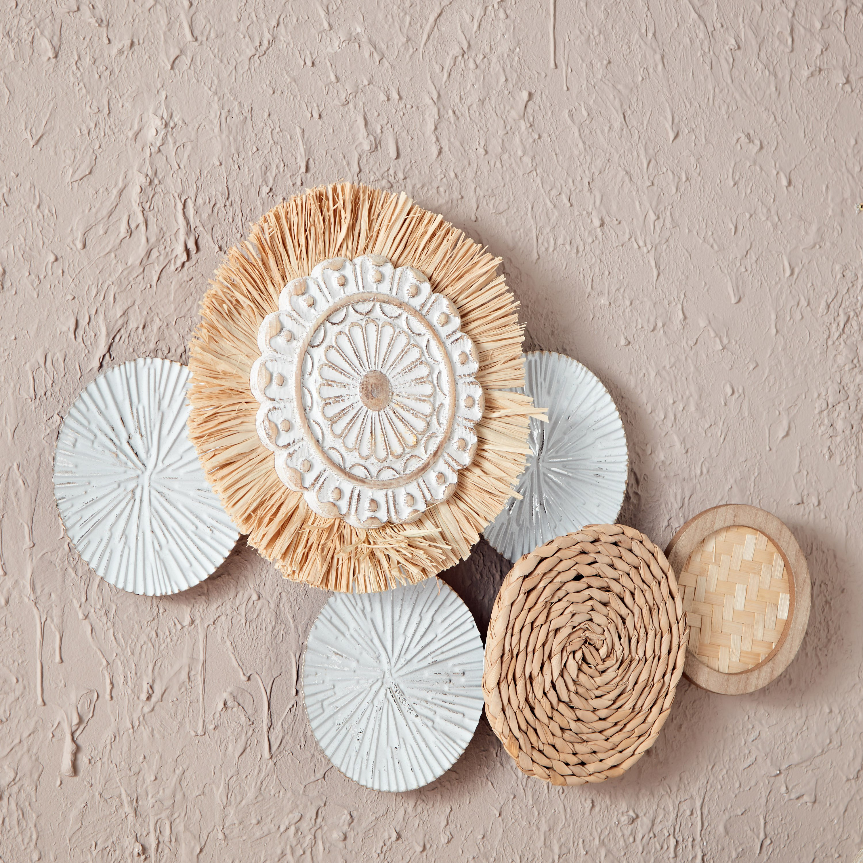 زينة حائط من المعدن والخشب من ريزا - 69x5x42 سم-hbxlivingroom-walldecor-wallart-image-2