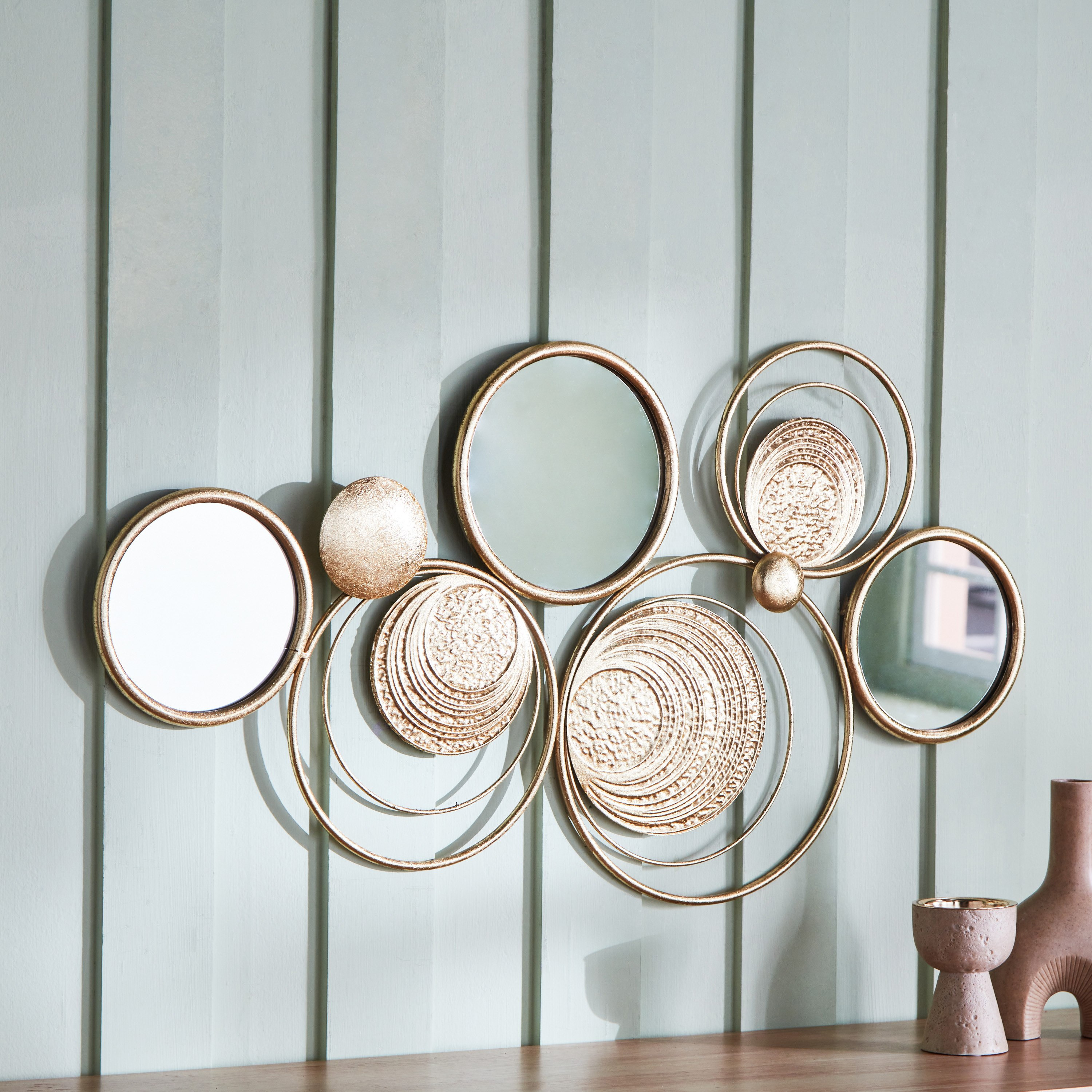 Reza Metal Decorative Wall Accent - 89.5x4x49 cm-hbxlivingroom-walldecor-wallart-image-1