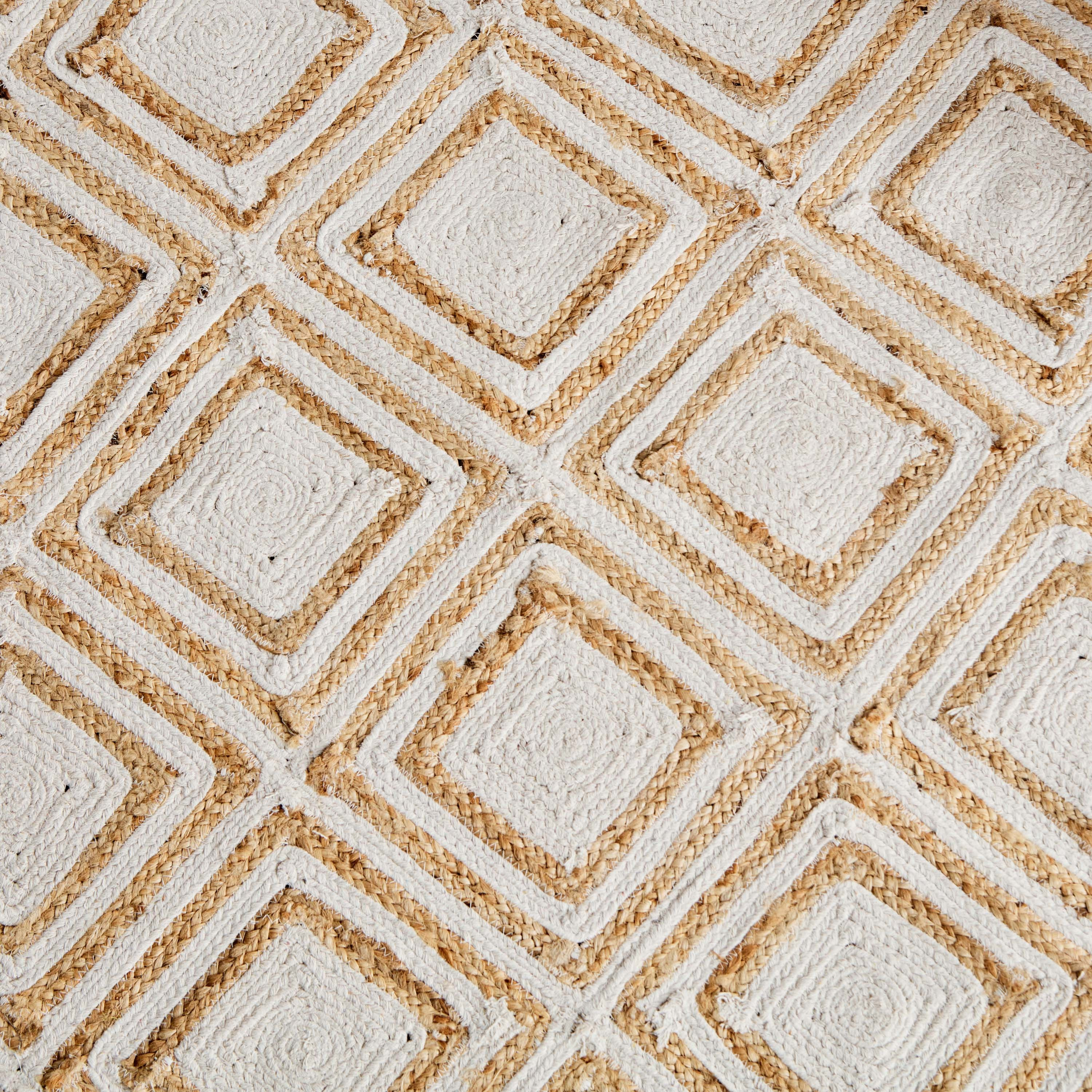 سجادة جوت مستديرة مصنوعة يدوياً دايموند من إيكو - 150 سم-hbxdecorandfurnishings-floorcoverings-rugs-image-2