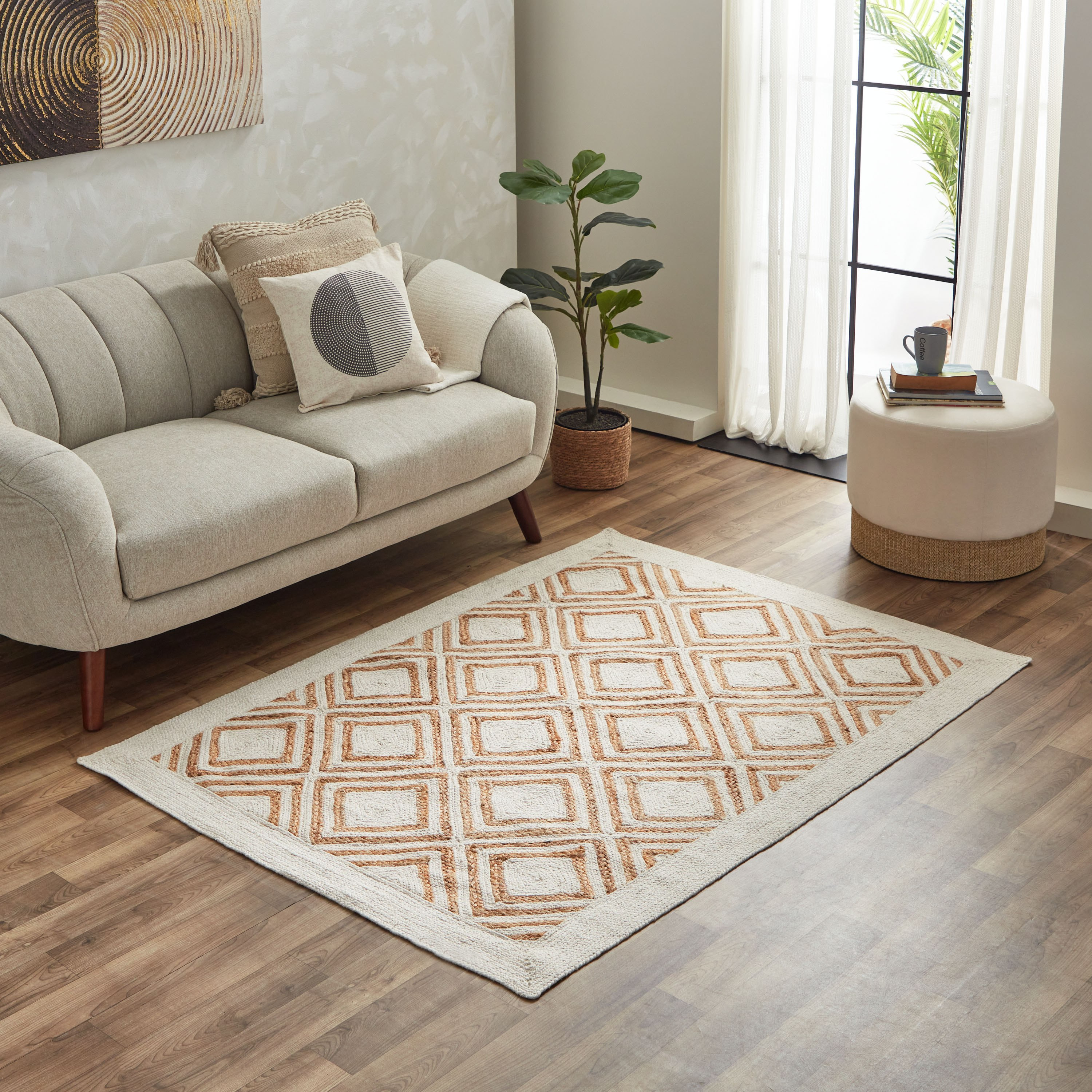 سجادة جوت مصنوعة يدويًا من إيكو - 200x300 سم-hbxdecorandfurnishings-floorcoverings-rugs-image-5