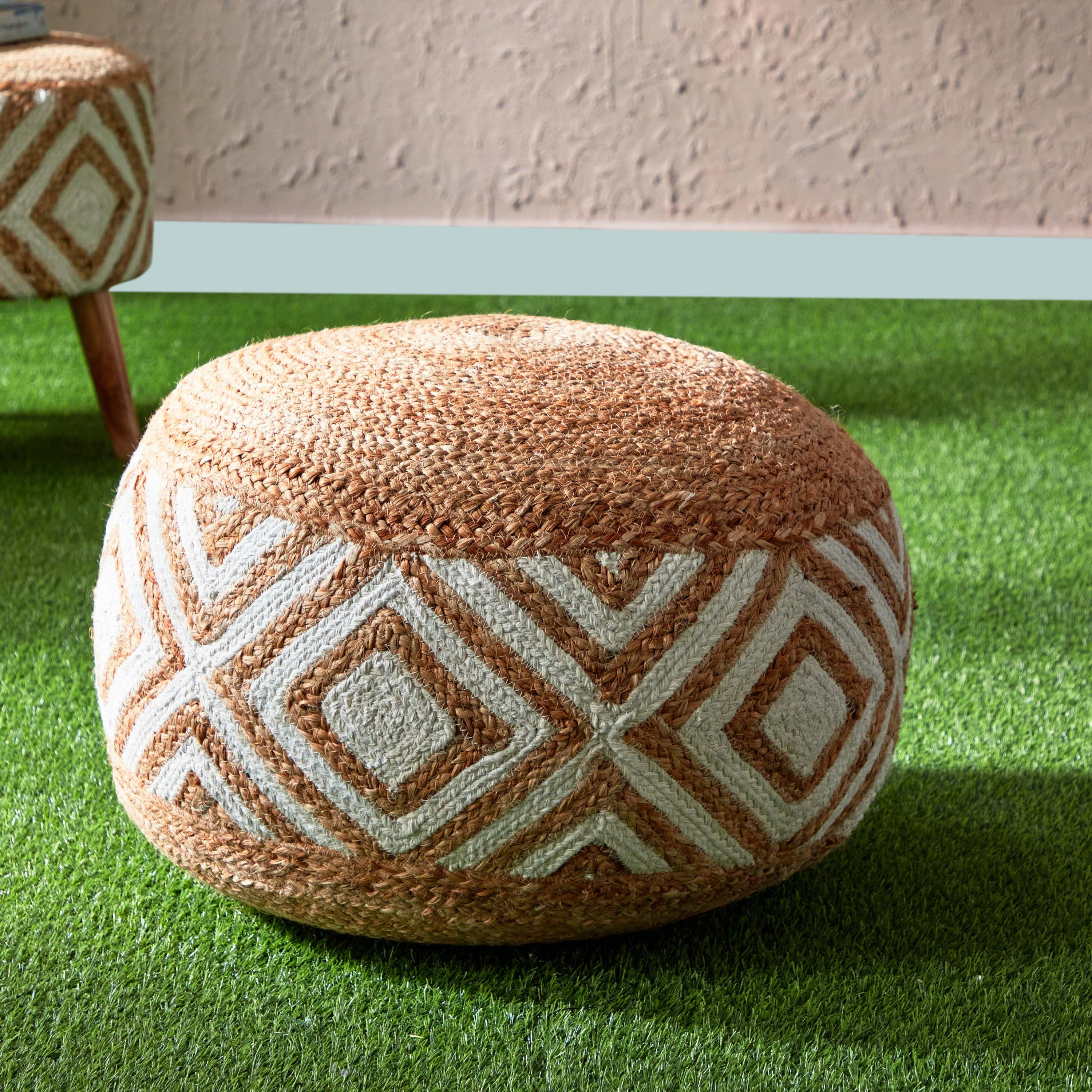 مقعد جوت مصنوع يدويًا من إيكو - 50x50x35 سم-hbxfurniture-kidsroom-kidsbeanbags-image-2