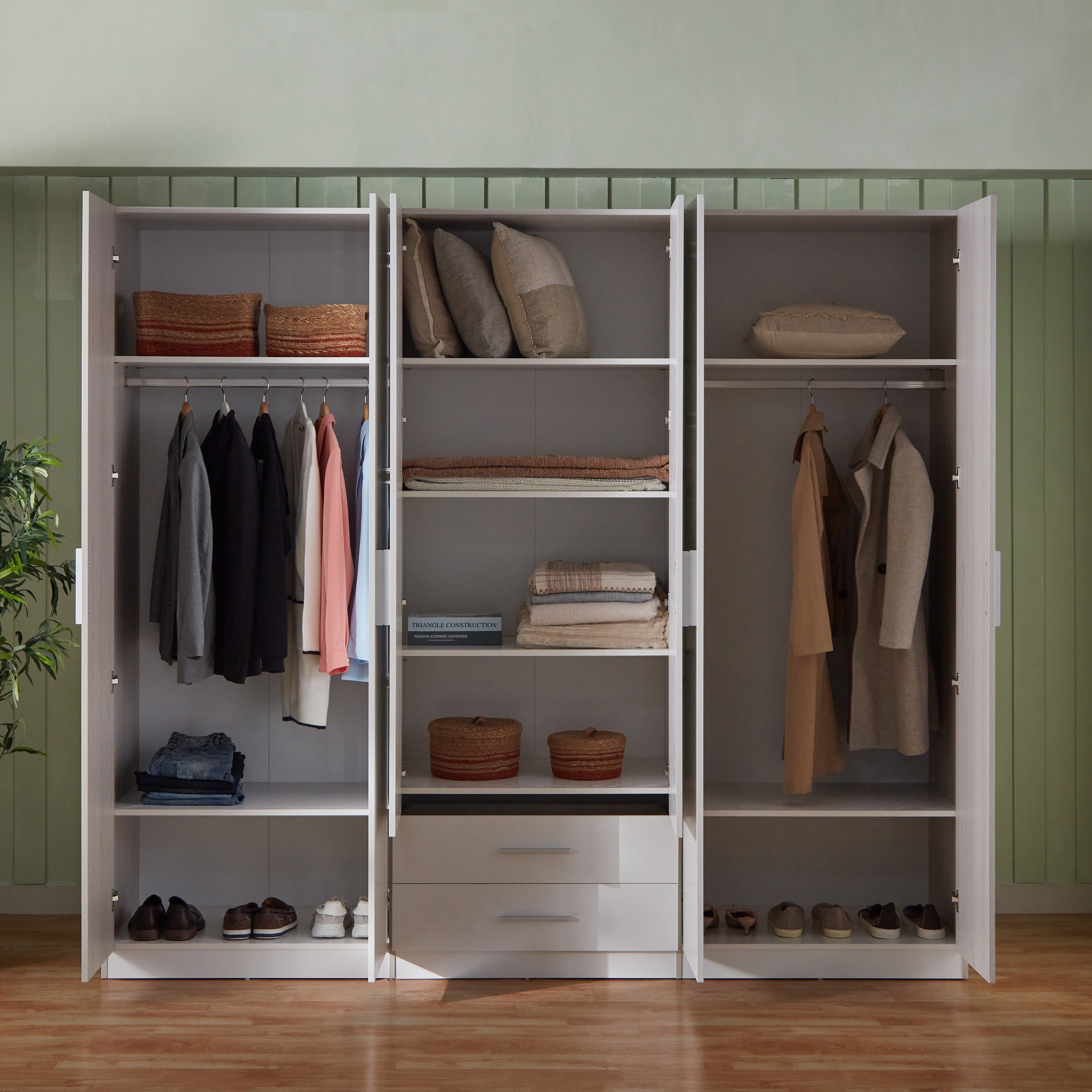 خزانة ملابس 6 أبواب بدرجين ومرآتين من فييستا-hbxfurniture-wardrobes-image-3