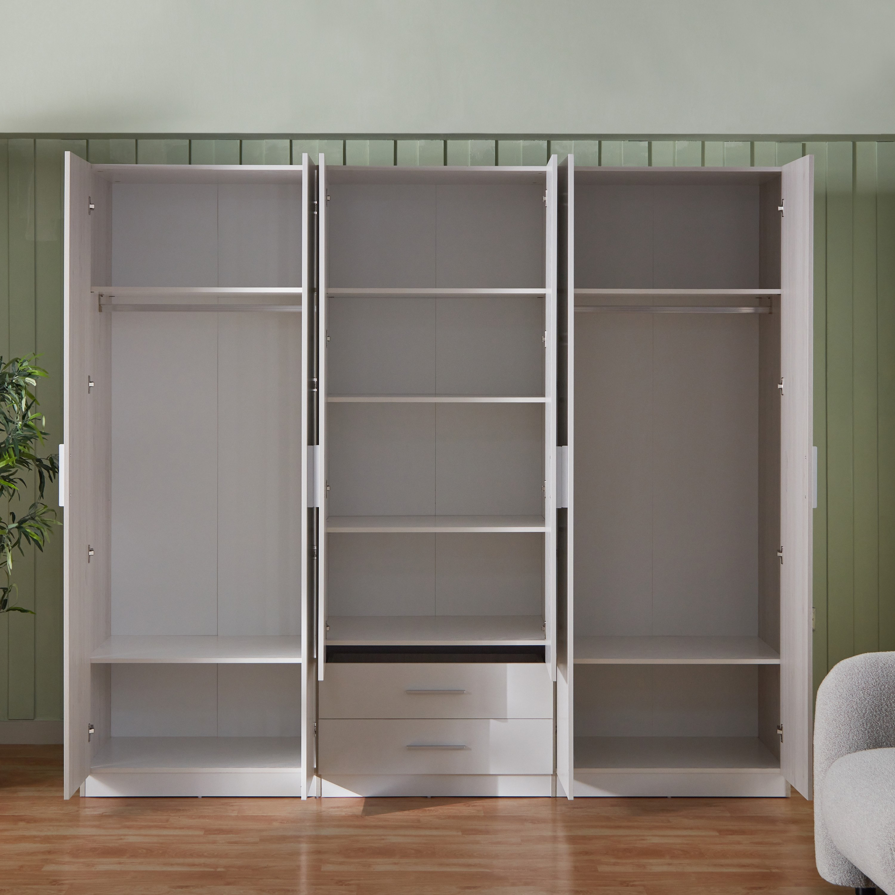 خزانة ملابس 6 أبواب بدرجين ومرآتين من فييستا-hbxfurniture-wardrobes-image-6