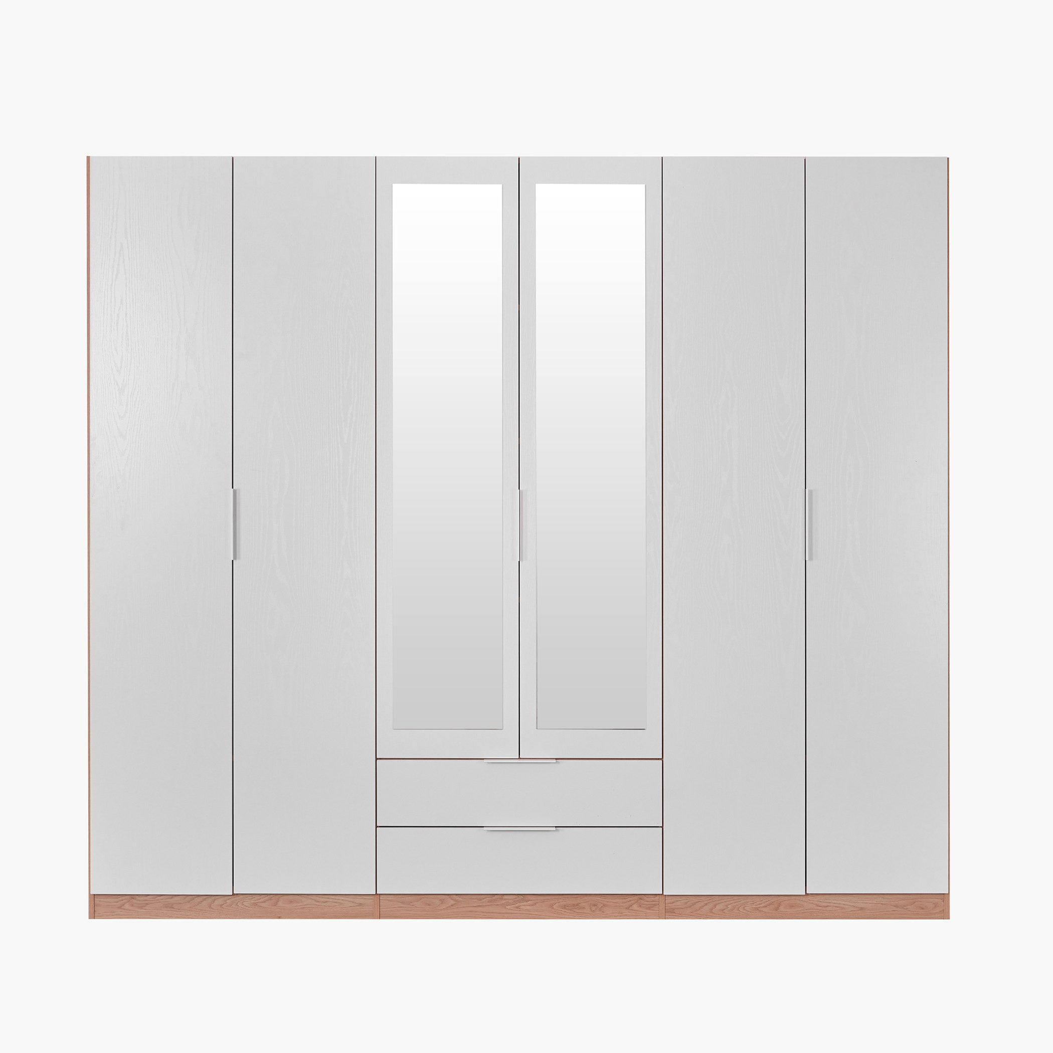 Milan 6-Door Wardrobe with 2 Drawers-hbxfurniture-wardrobes-image-2